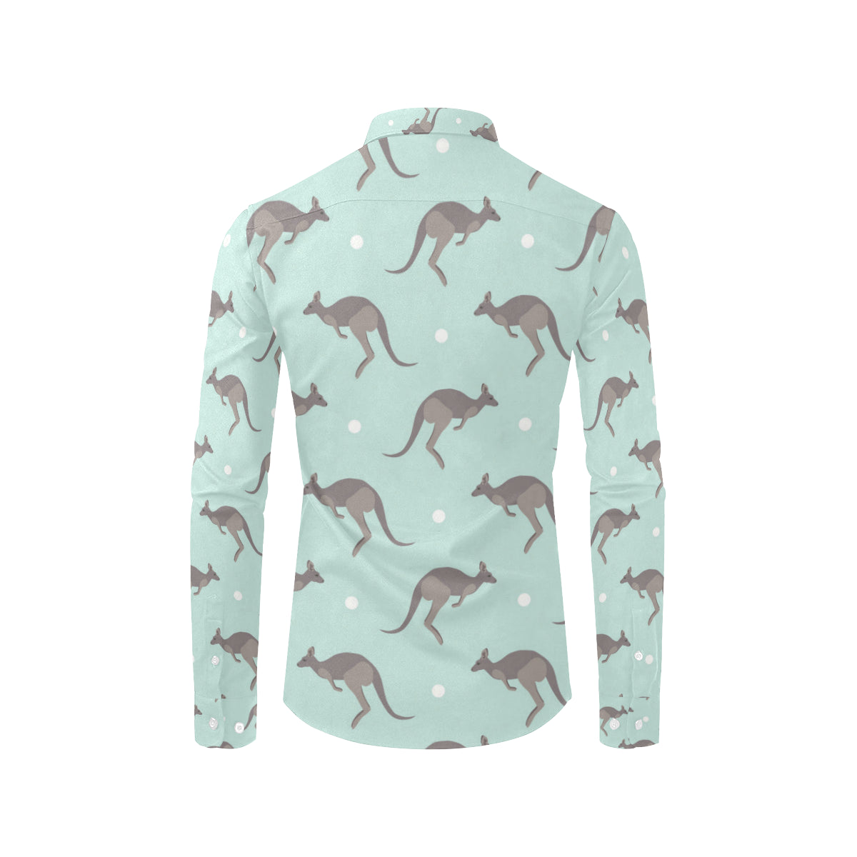 Kangaroos Pattern Print Design 04 Men's Long Sleeve Shirt