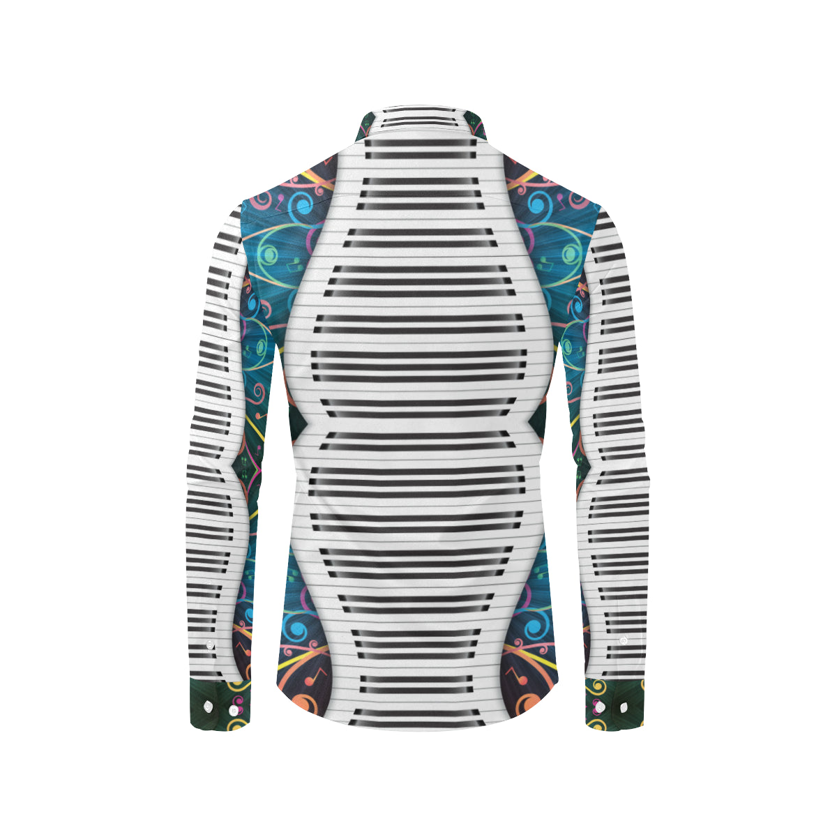 Piano Pattern Print Design 01 Men's Long Sleeve Shirt