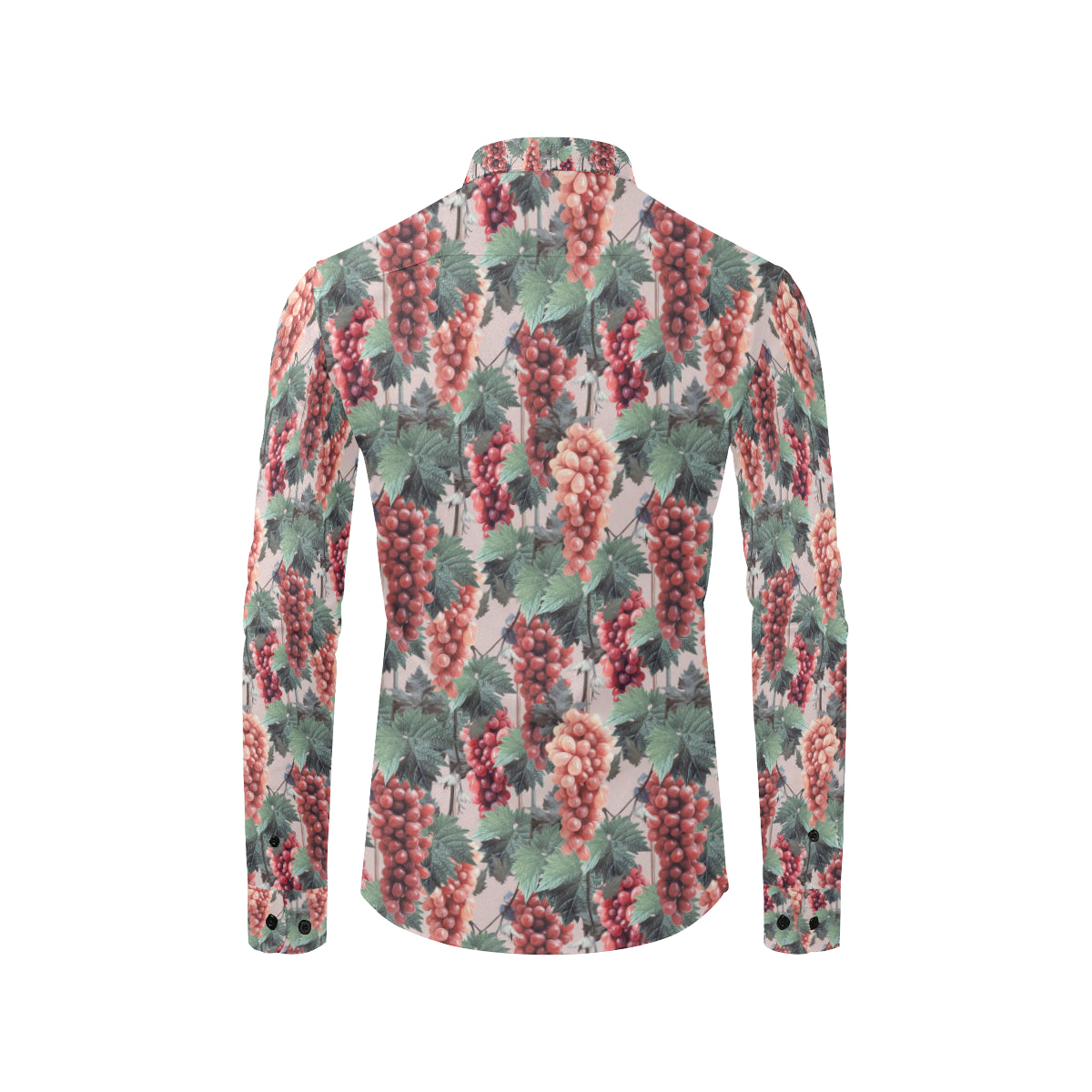 Grape Pattern Print Design GP01 Men's Long Sleeve Shirt