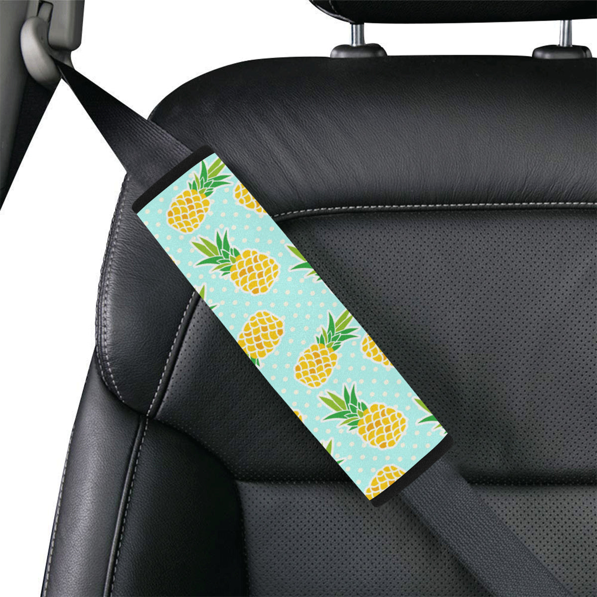 Pineapple Pattern Print Design PP01 Car Seat Belt Cover