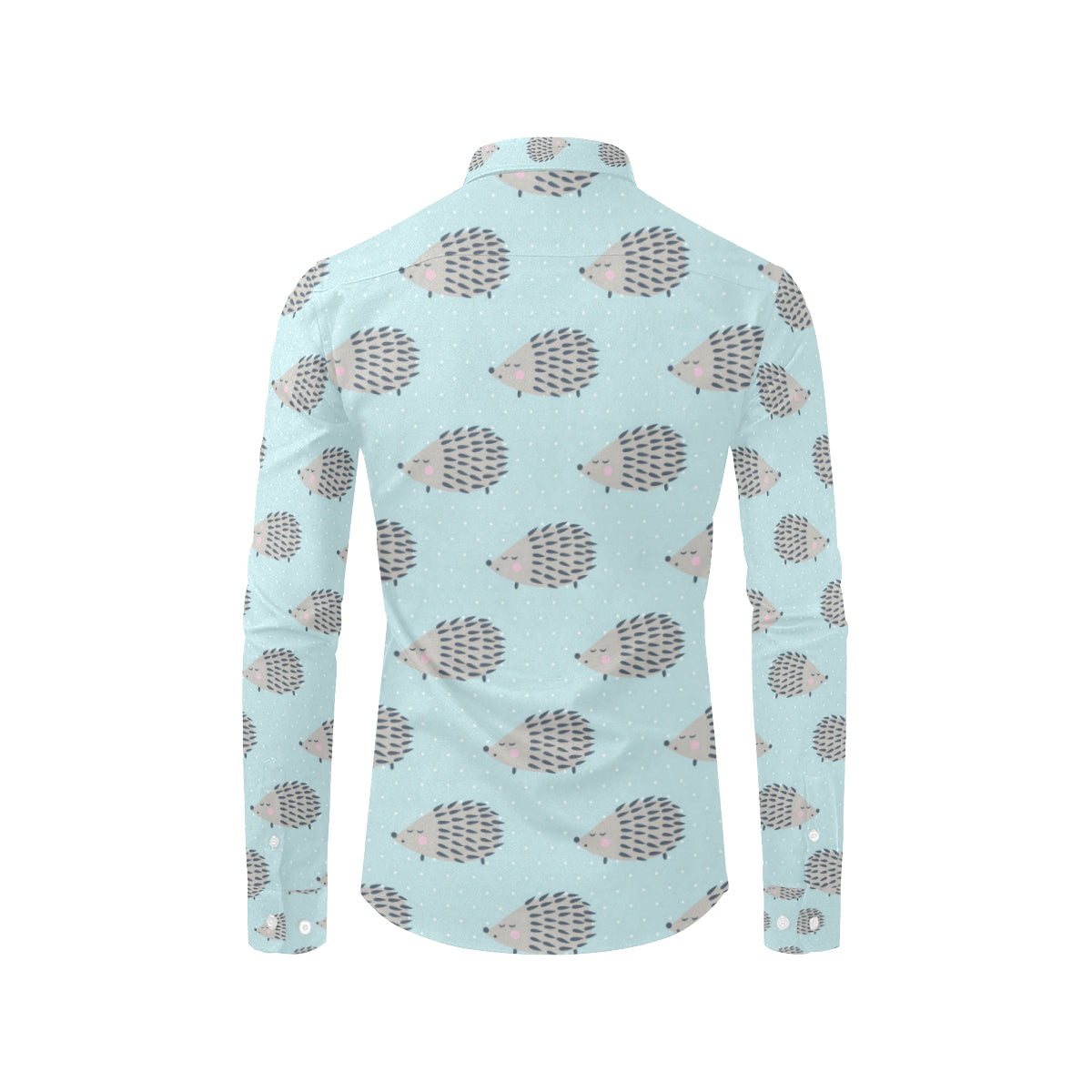 Hedgehog Pattern Print Design 02 Men's Long Sleeve Shirt