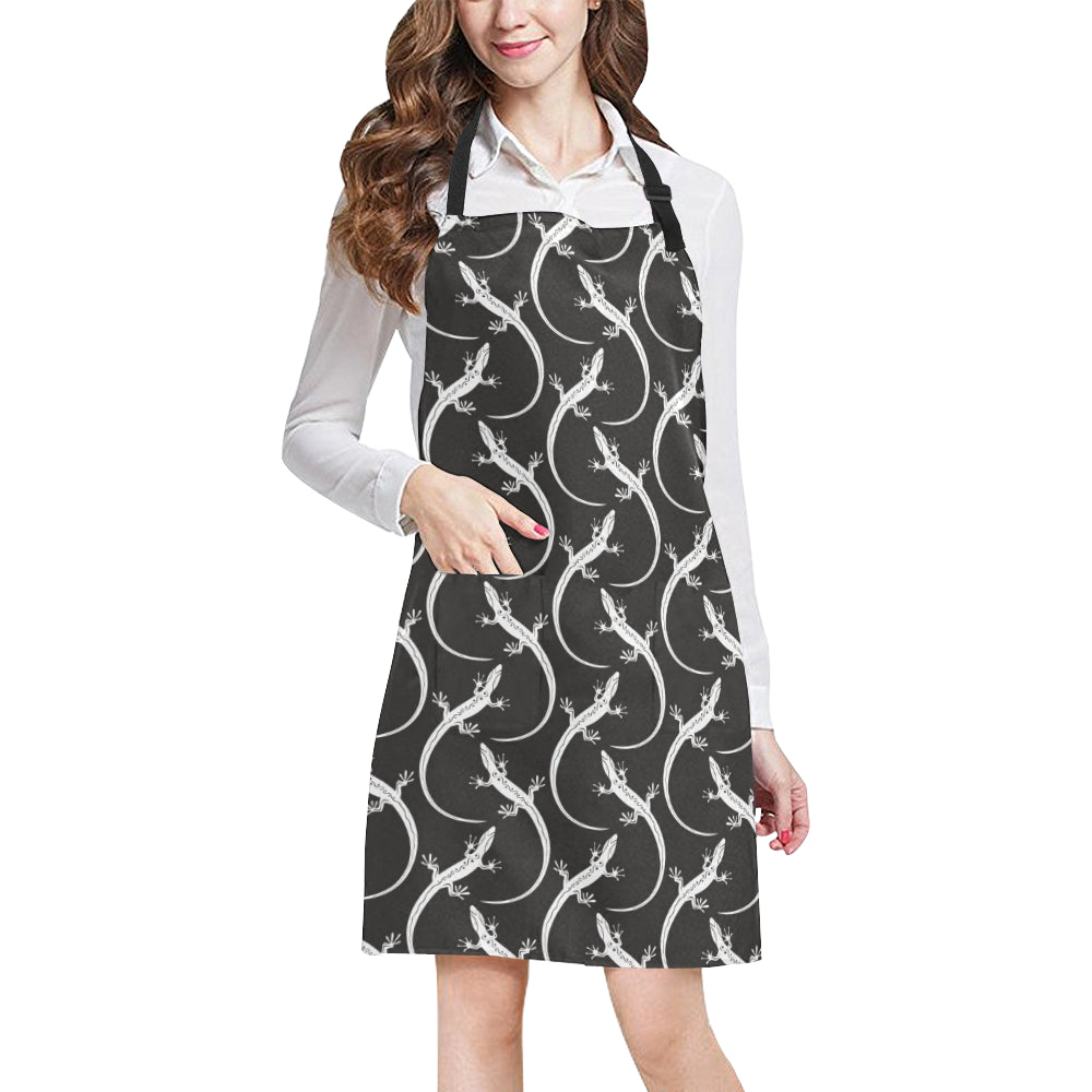 lizard Pattern Print Design 01 Apron with Pocket