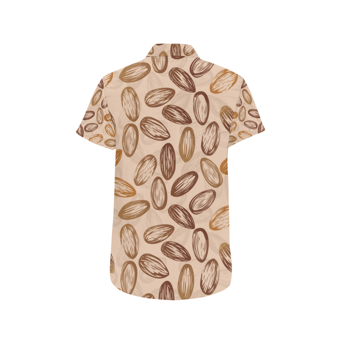 Almond Pattern Print Design 02 Men's Short Sleeve Button Up Shirt