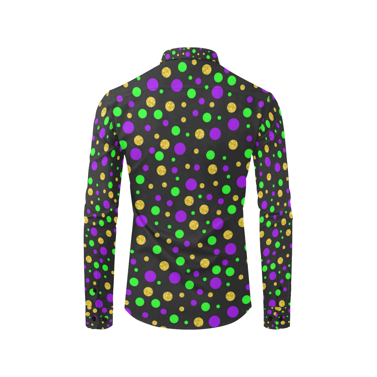 Mardi Gras Pattern Print Design 07 Men's Long Sleeve Shirt