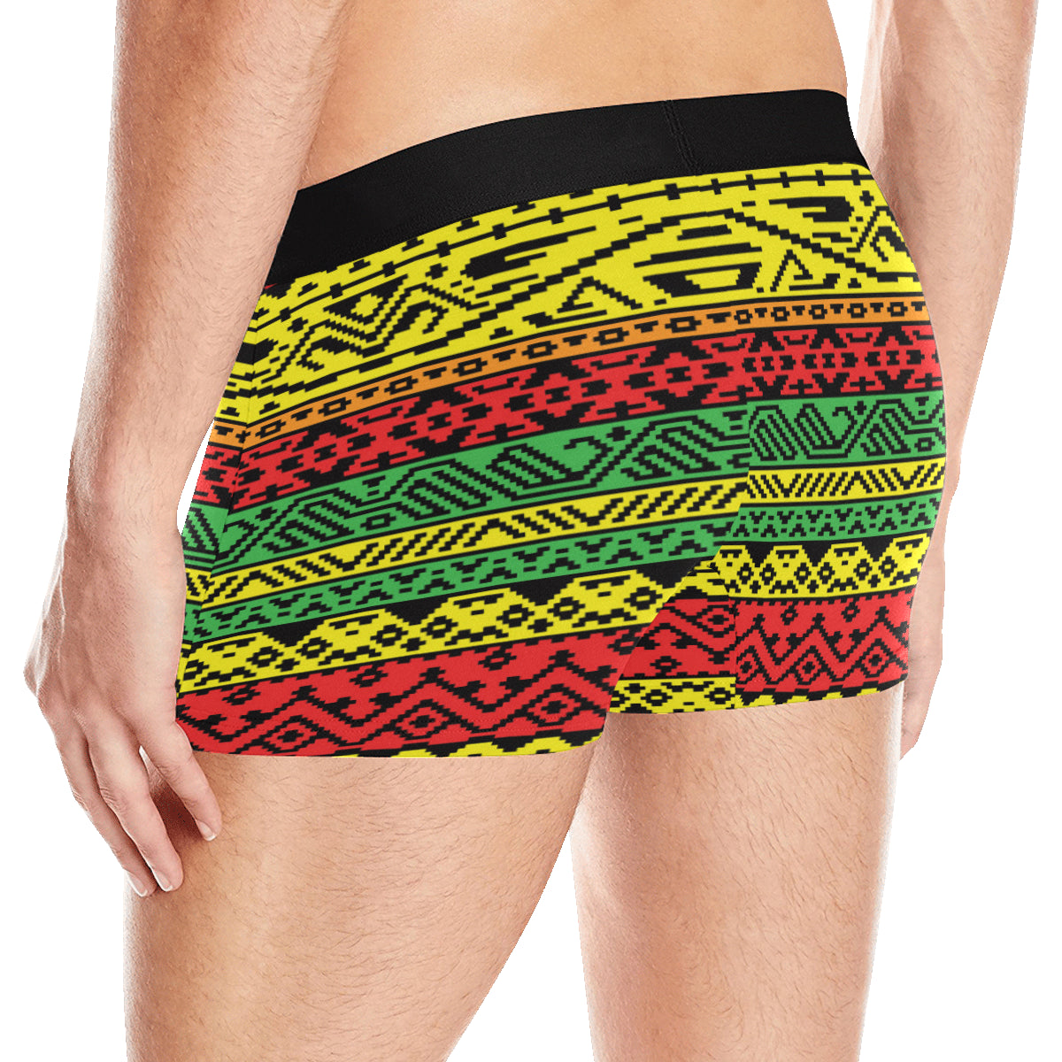 Rastafarian Pattern Print Design A02 Men's Boxer Briefs
