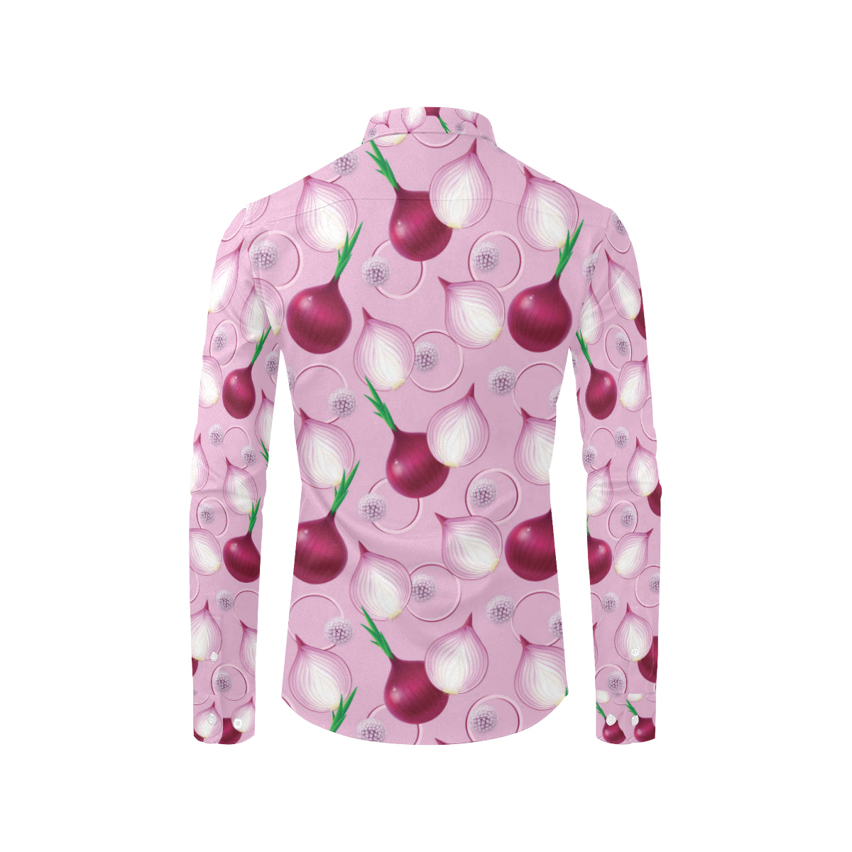 Onion Pattern Print Design A01 Men's Long Sleeve Shirt