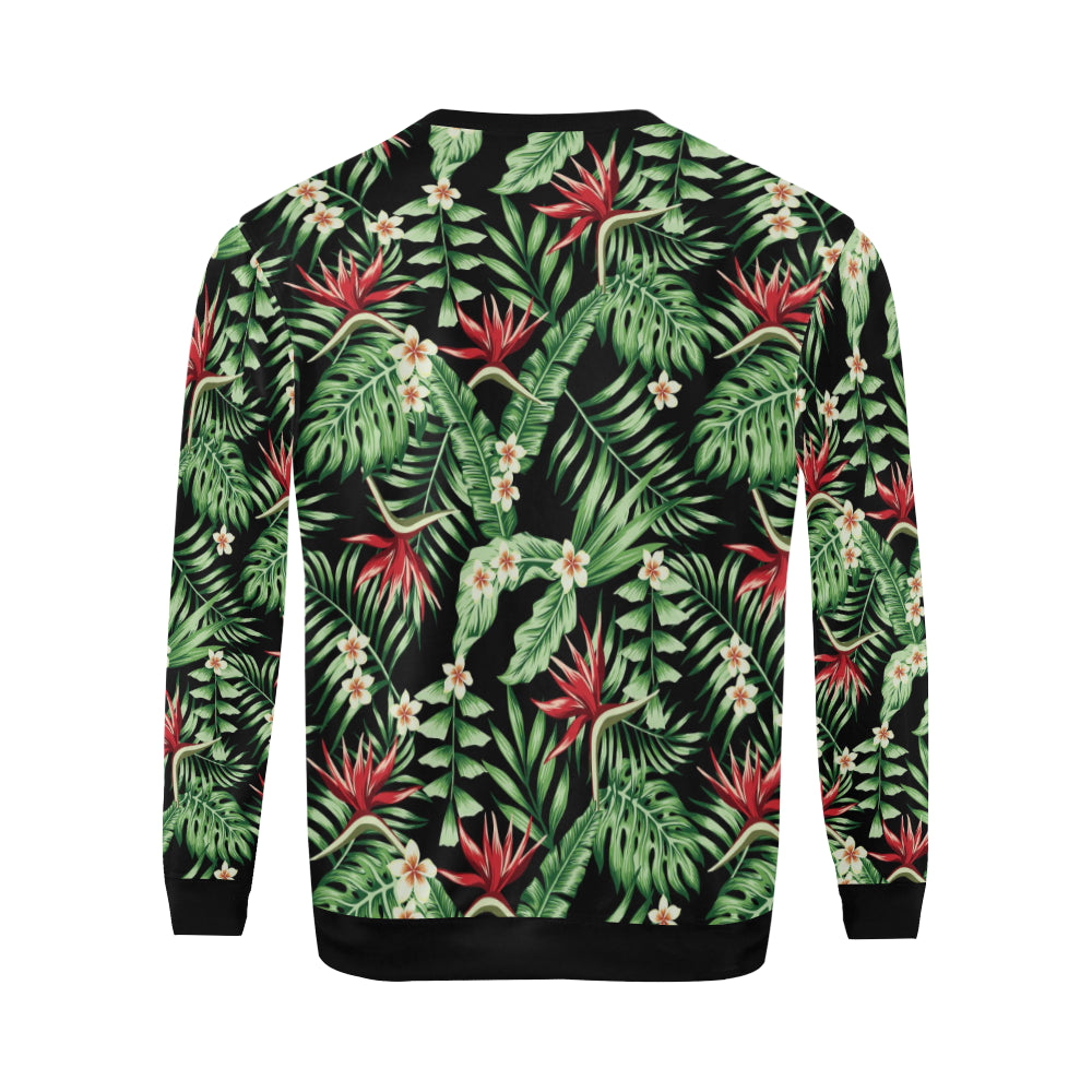 Bird Of Paradise Pattern Print Design BOP05 Men Long Sleeve Sweatshirt