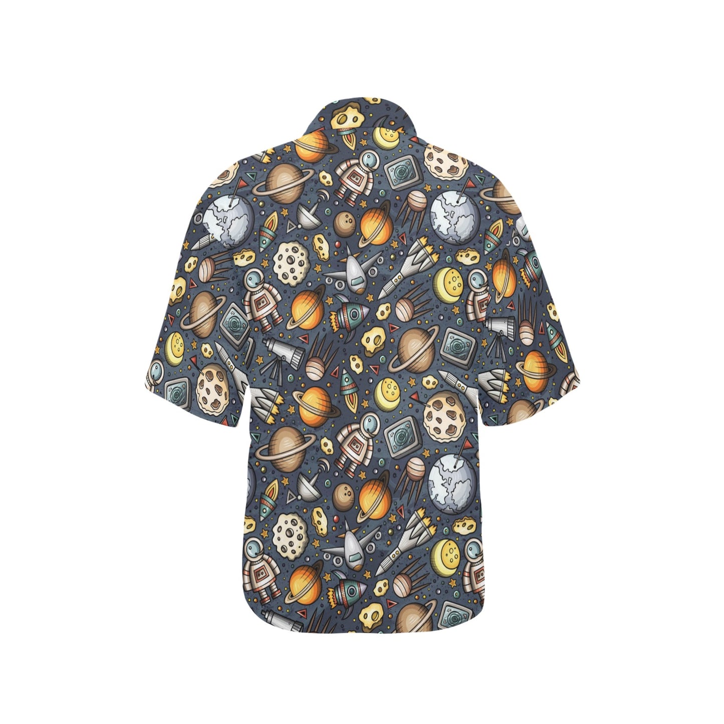 Space Pattern Print Women's Hawaiian Shirt