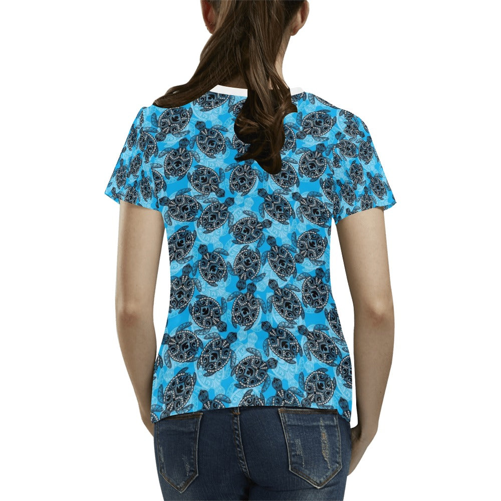 Tribal Pattern Print Design LKS307 Women's T-shirt