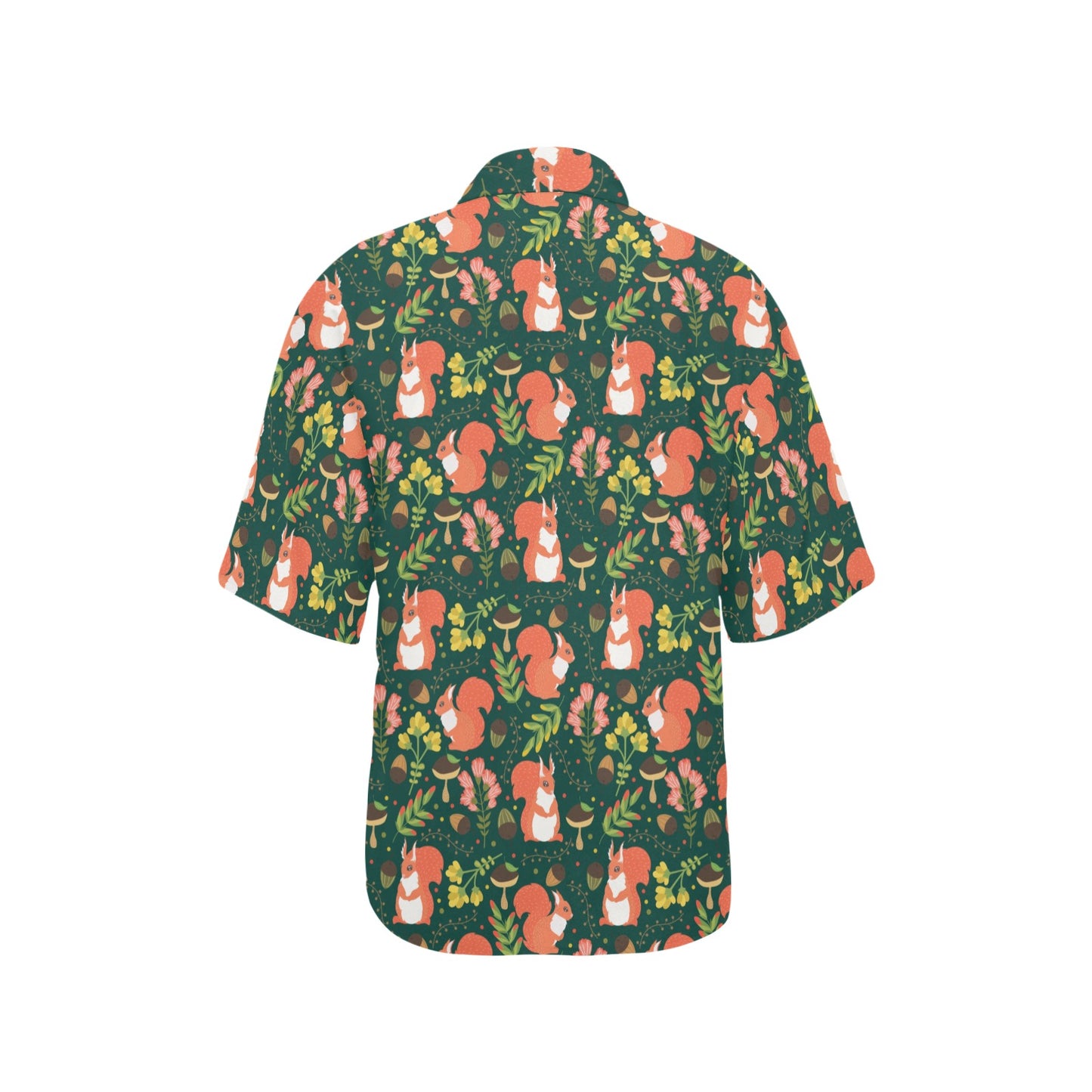 Squirrel Print Design LKS302 Women's Hawaiian Shirt