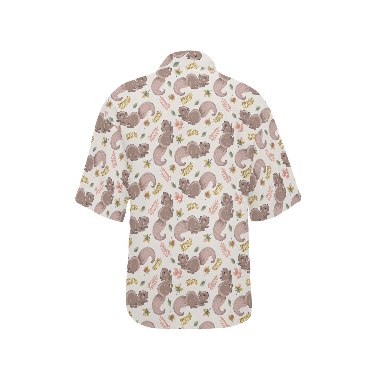 Squirrel Print Design LKS307 Women's Hawaiian Shirt