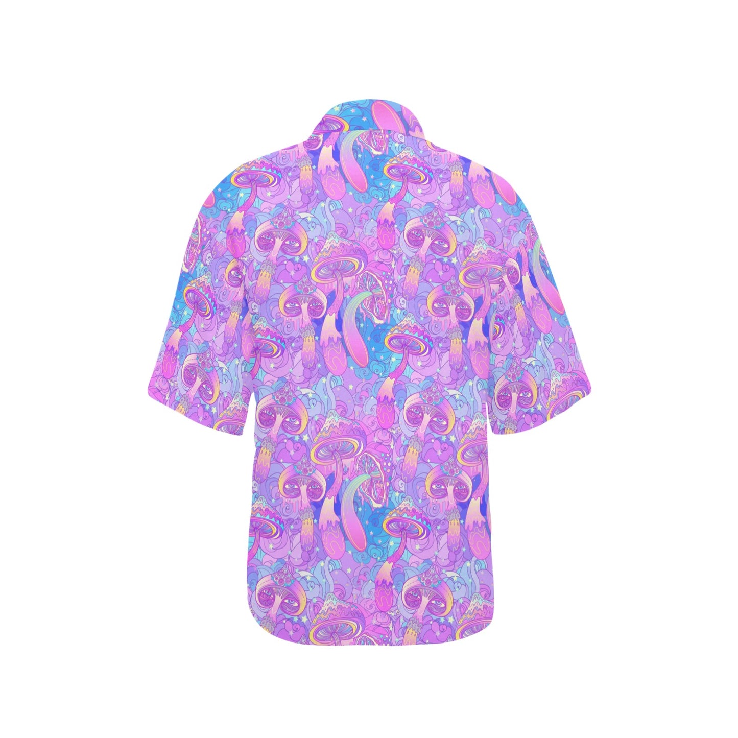 Psychedelic Trippy Mushroom Print Women's Hawaiian Shirt