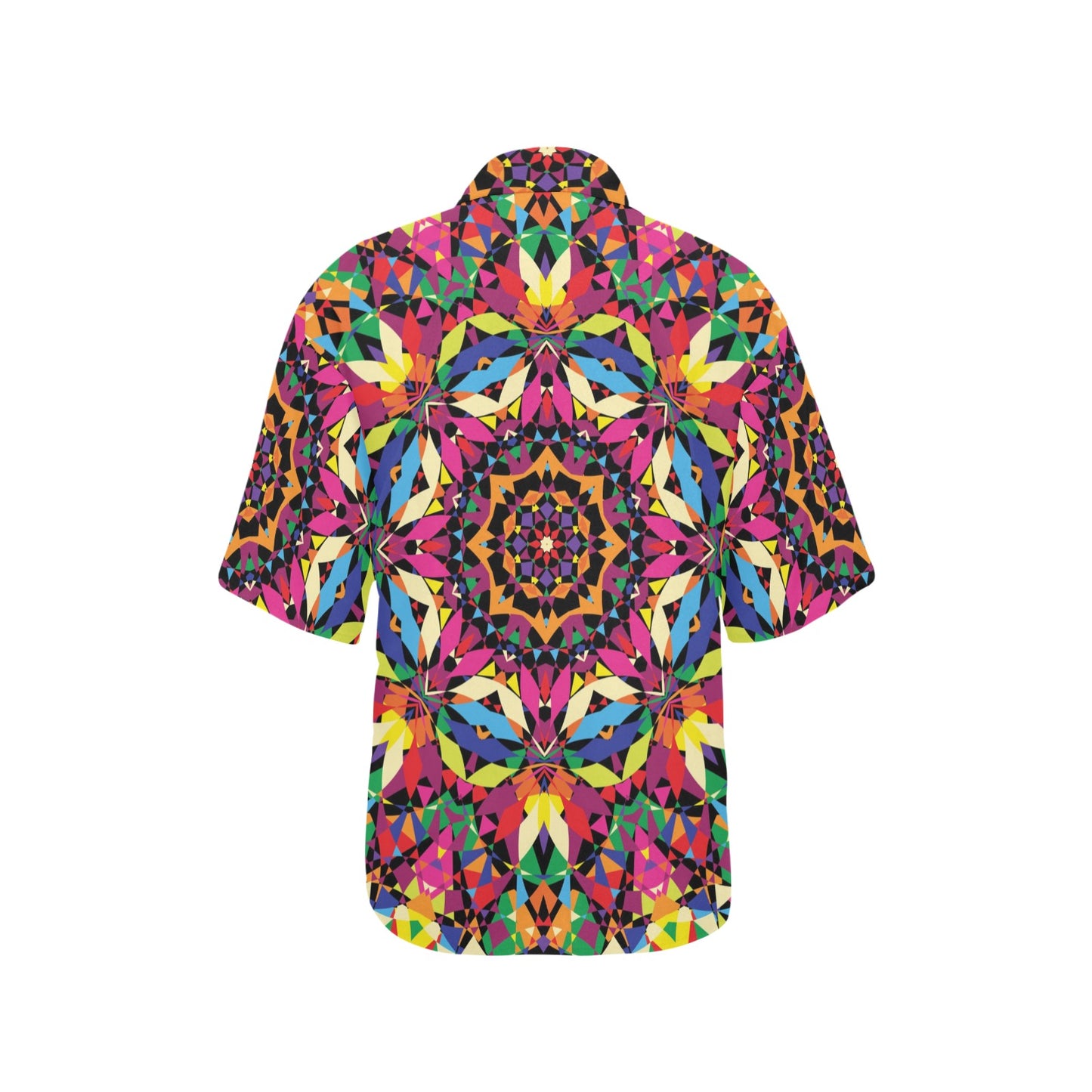 Kaleidoscope Pattern Print Design 02 Women's Hawaiian Shirt
