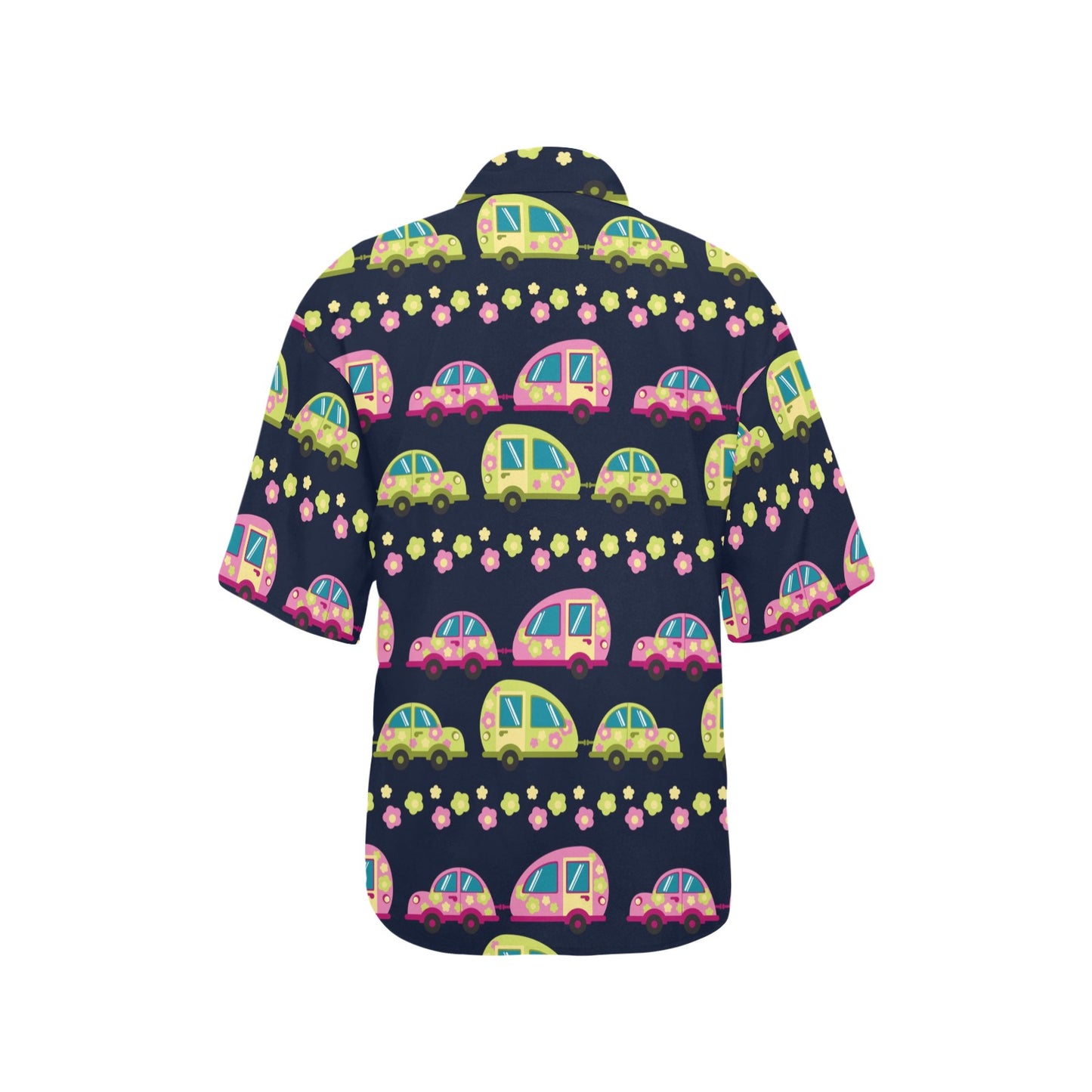 Camper Cute Camping Design No 3 Print Women's Hawaiian Shirt