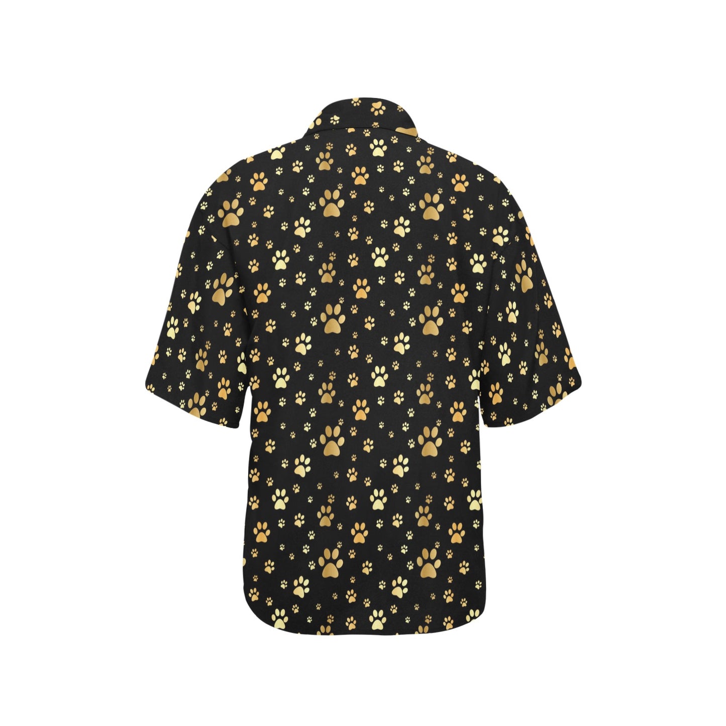 Paw Gold Print Women's Hawaiian Shirt