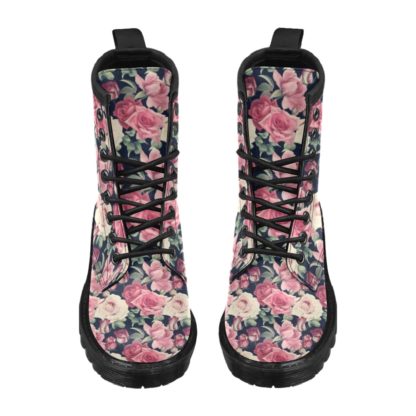 Rose Pattern Print Design RO05 Women's Boots