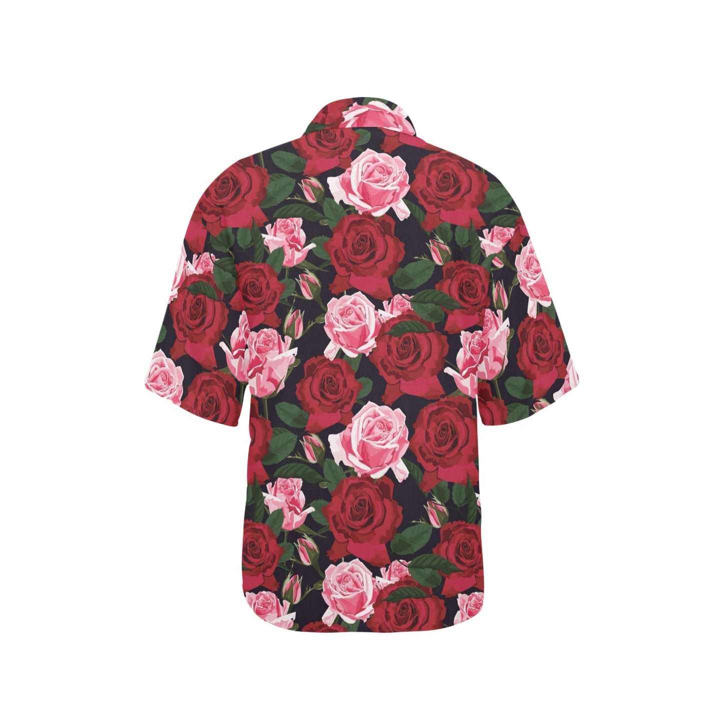 Rose Red Pink Pattern Print Design RO01 Women's Hawaiian Shirt