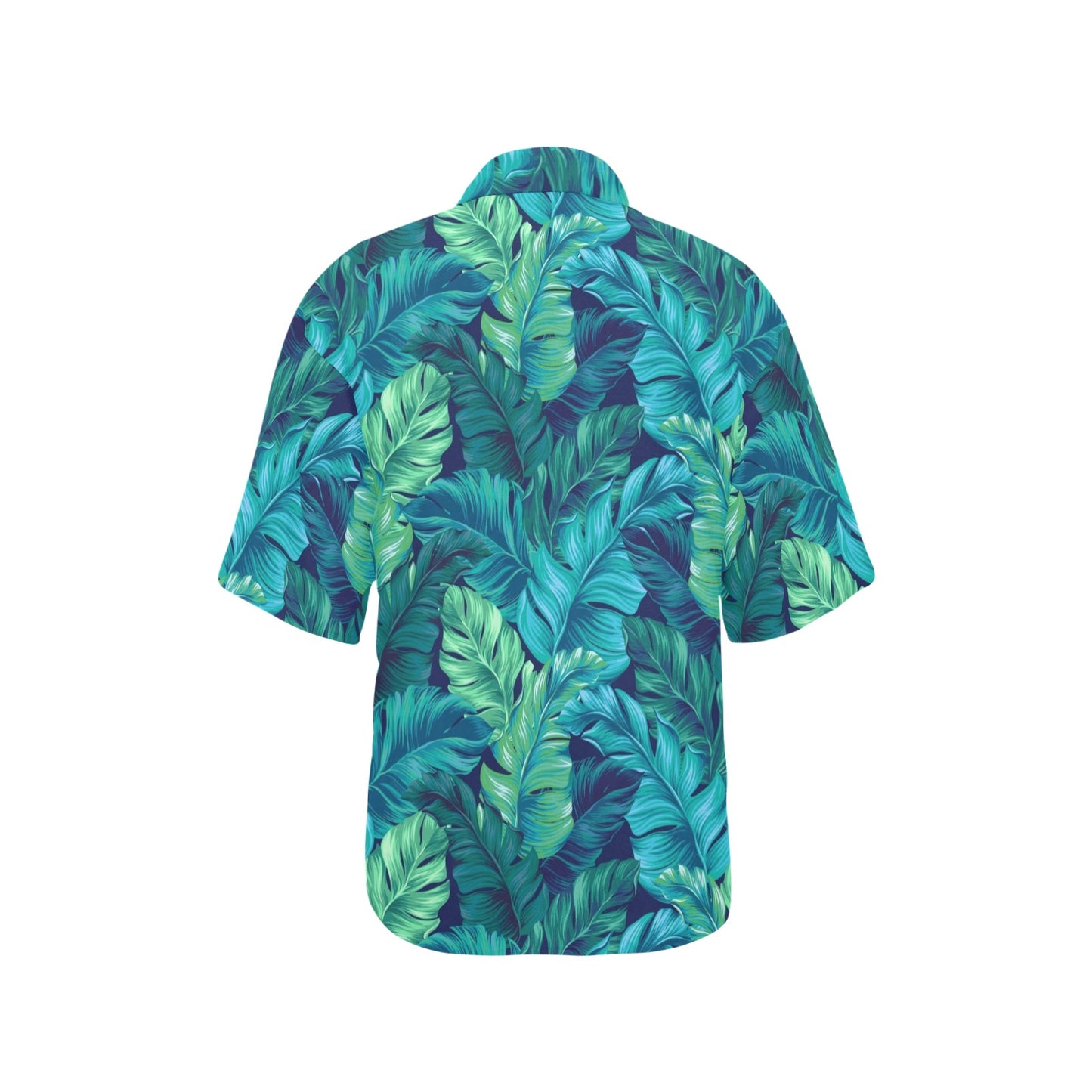 Banana Leaf Pattern Print Design BL05 Women's Hawaiian Shirt
