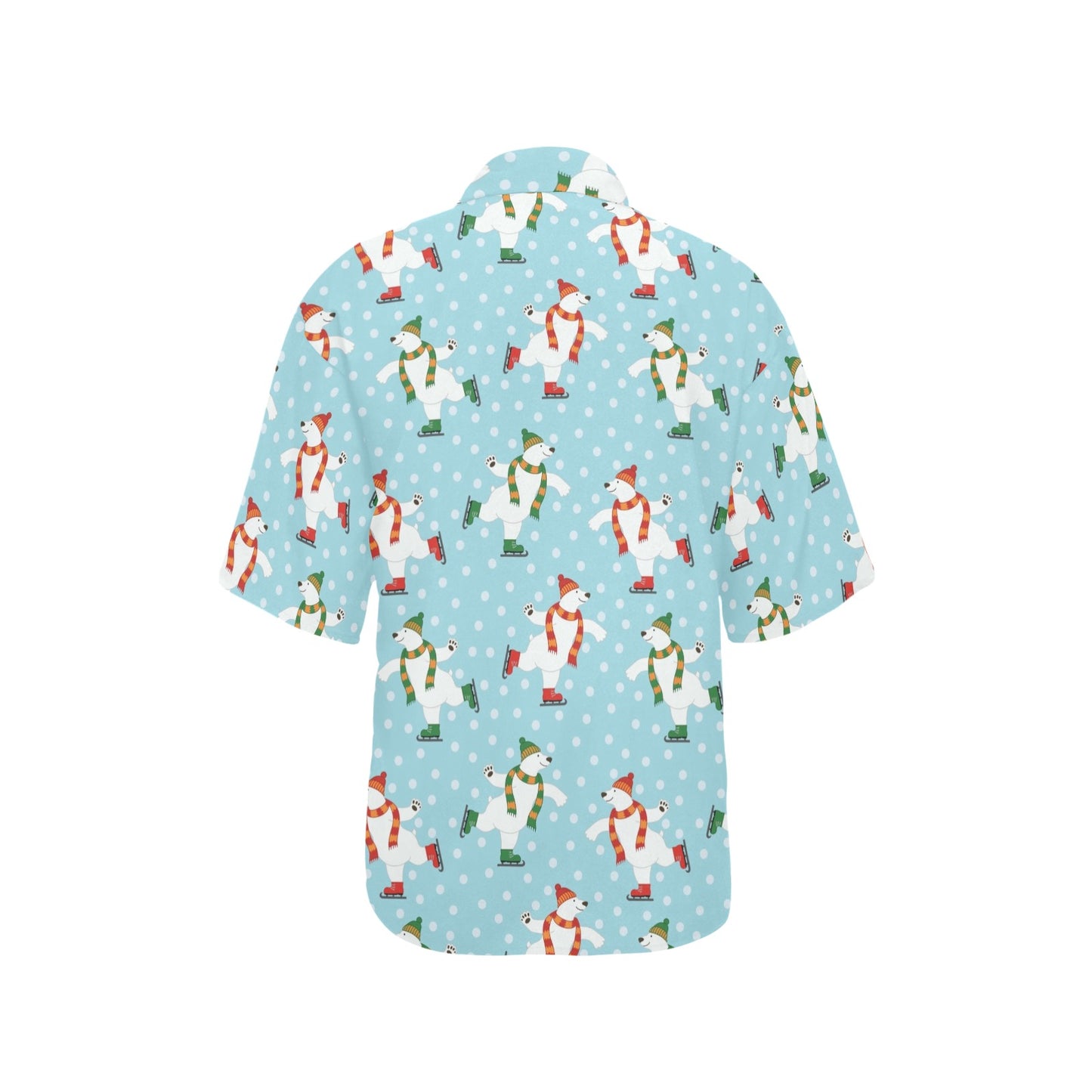 Polar Bear Pattern Print Design PB07 Women's Hawaiian Shirt