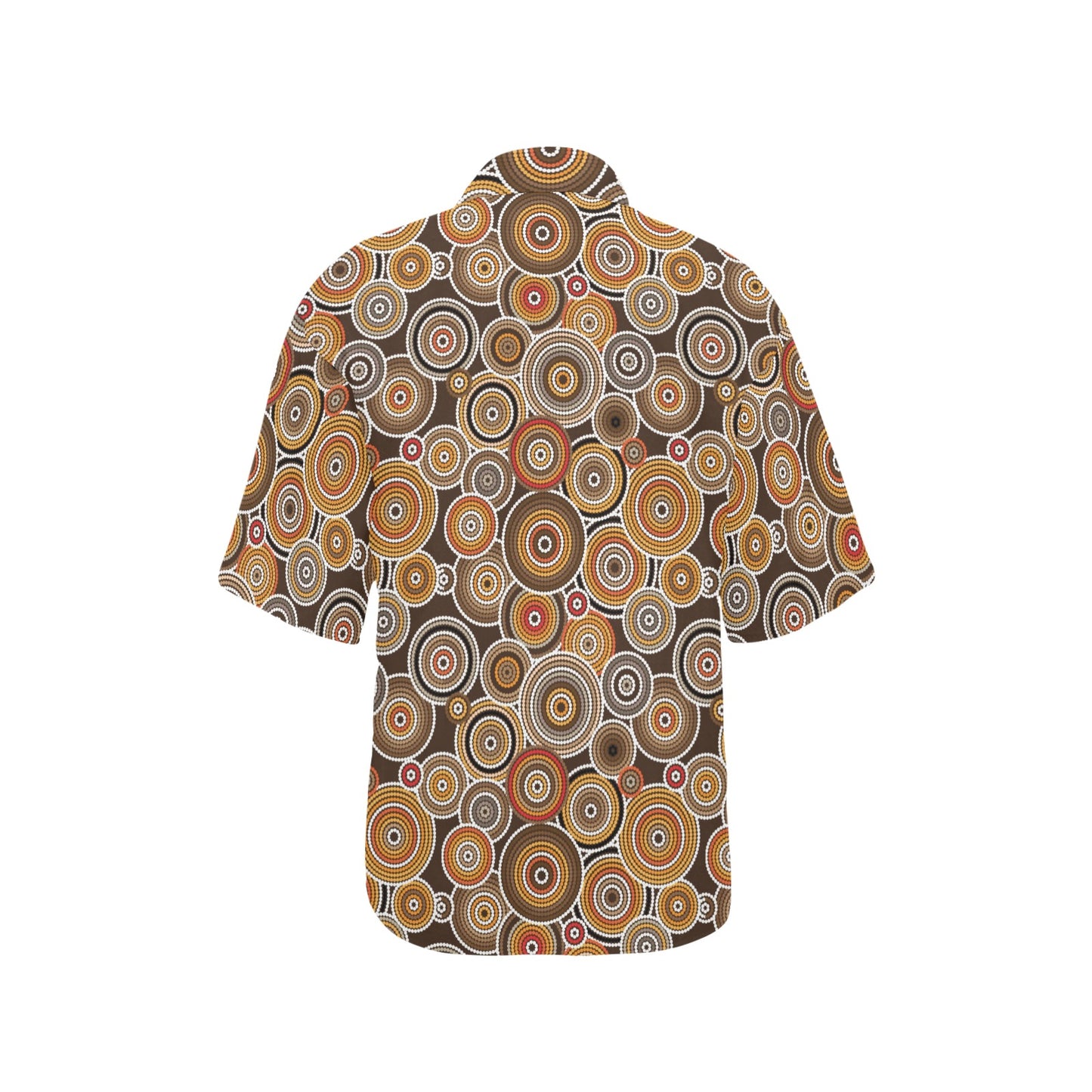 Aboriginal Print Design LKS402 Women's Hawaiian Shirt