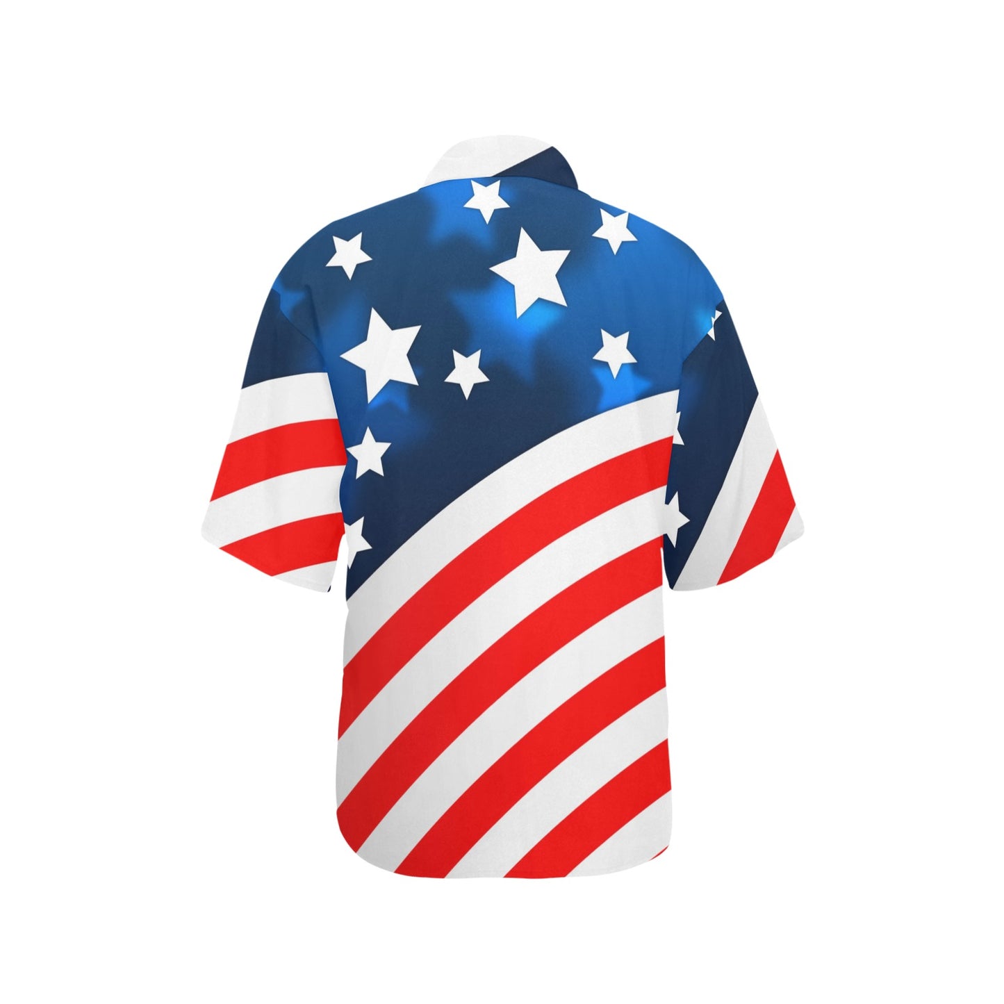 American flag Style Women's Hawaiian Shirt