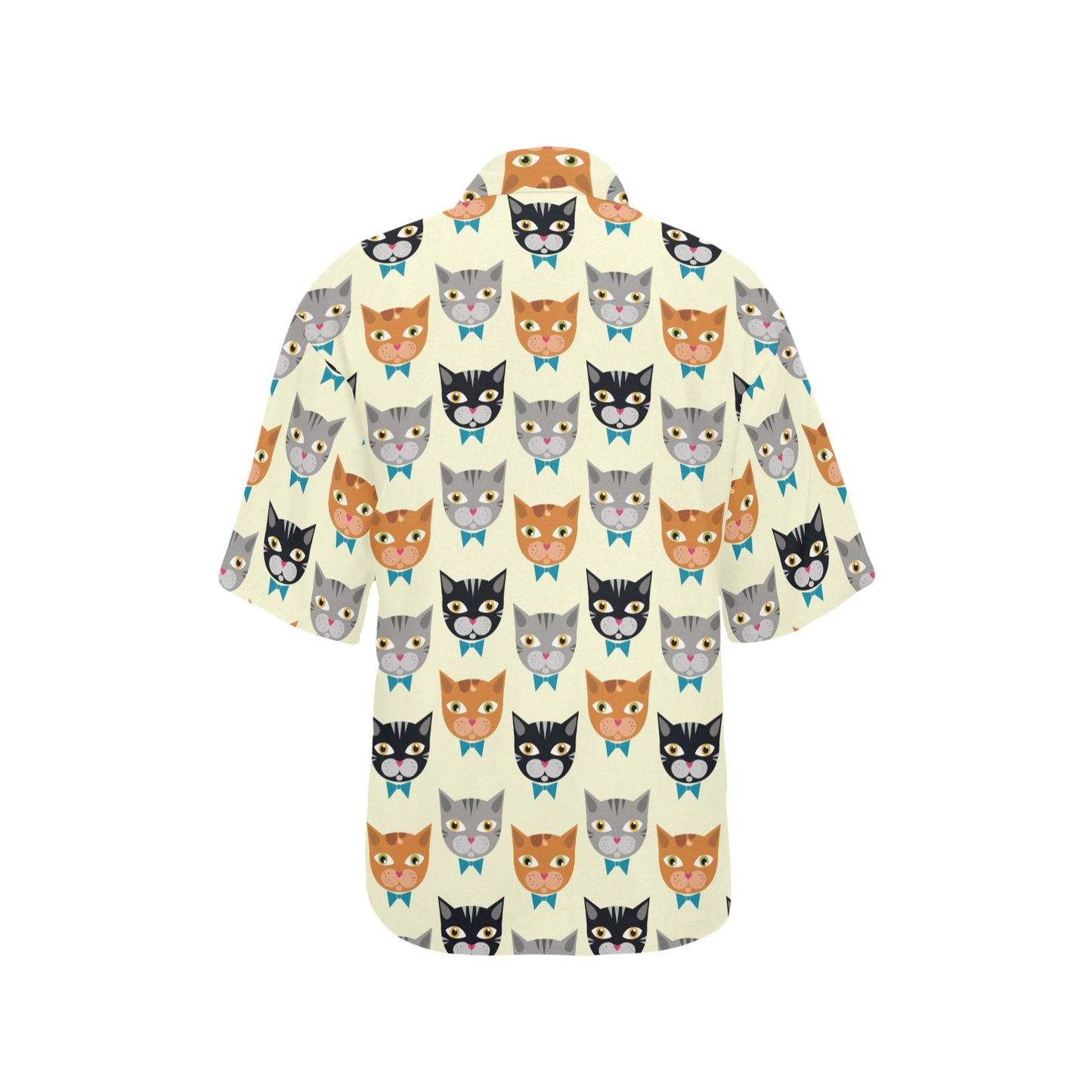 Cat Pattern Print Design 05 Women's Hawaiian Shirt