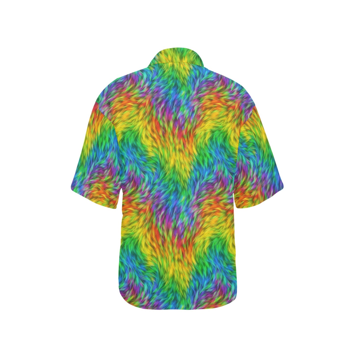 Rainbow Fur Design Print Women's Hawaiian Shirt