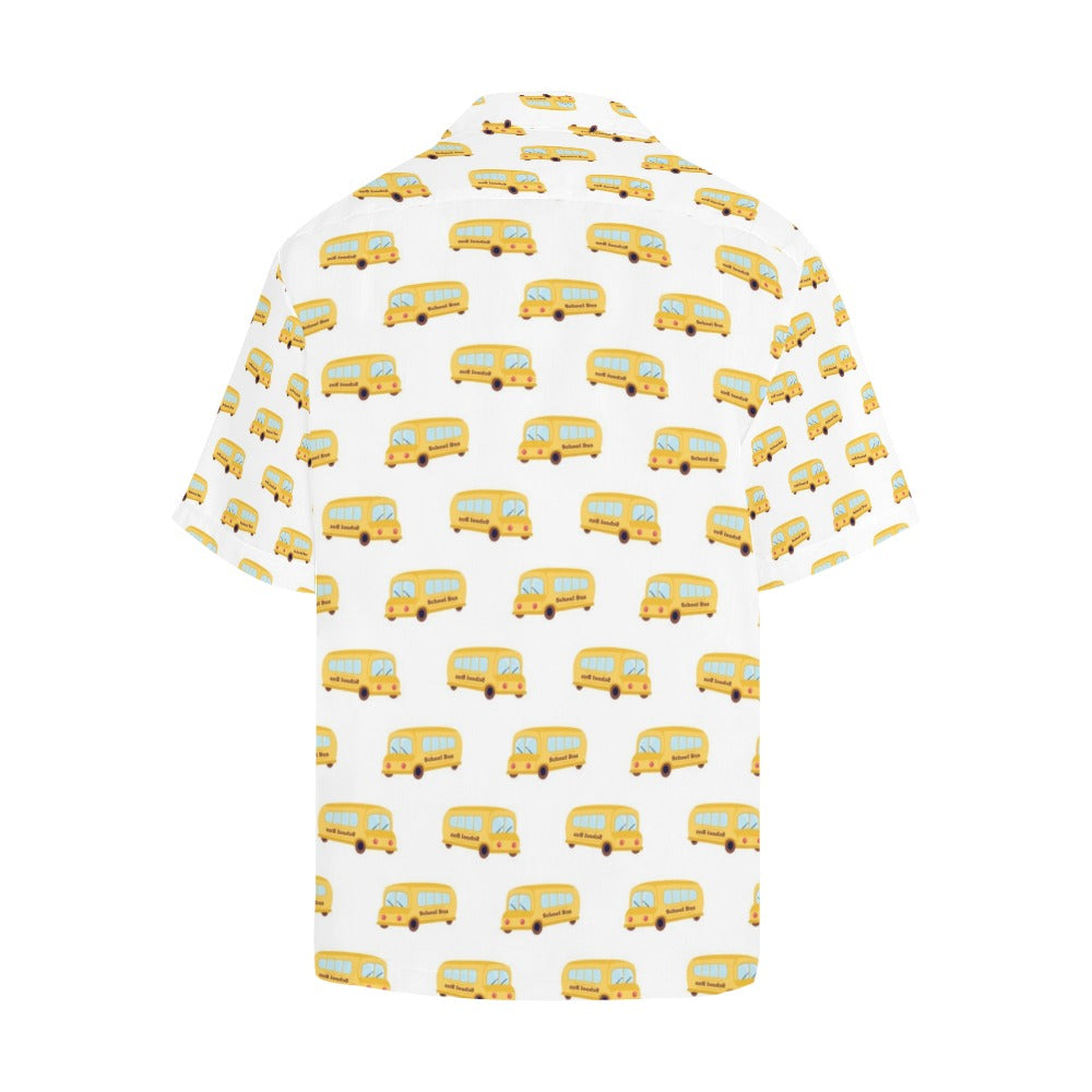 School Bus Print Design LKS306 Men's Hawaiian Shirt