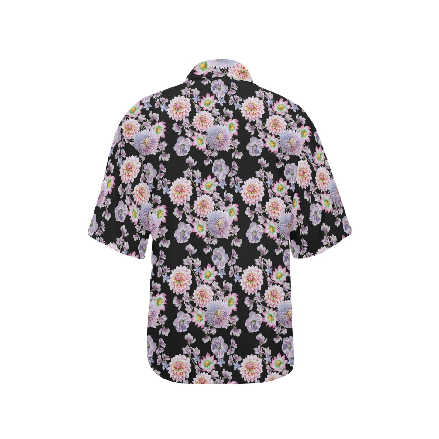 Dahlia Pattern Print Design DH012 Women's Hawaiian Shirt