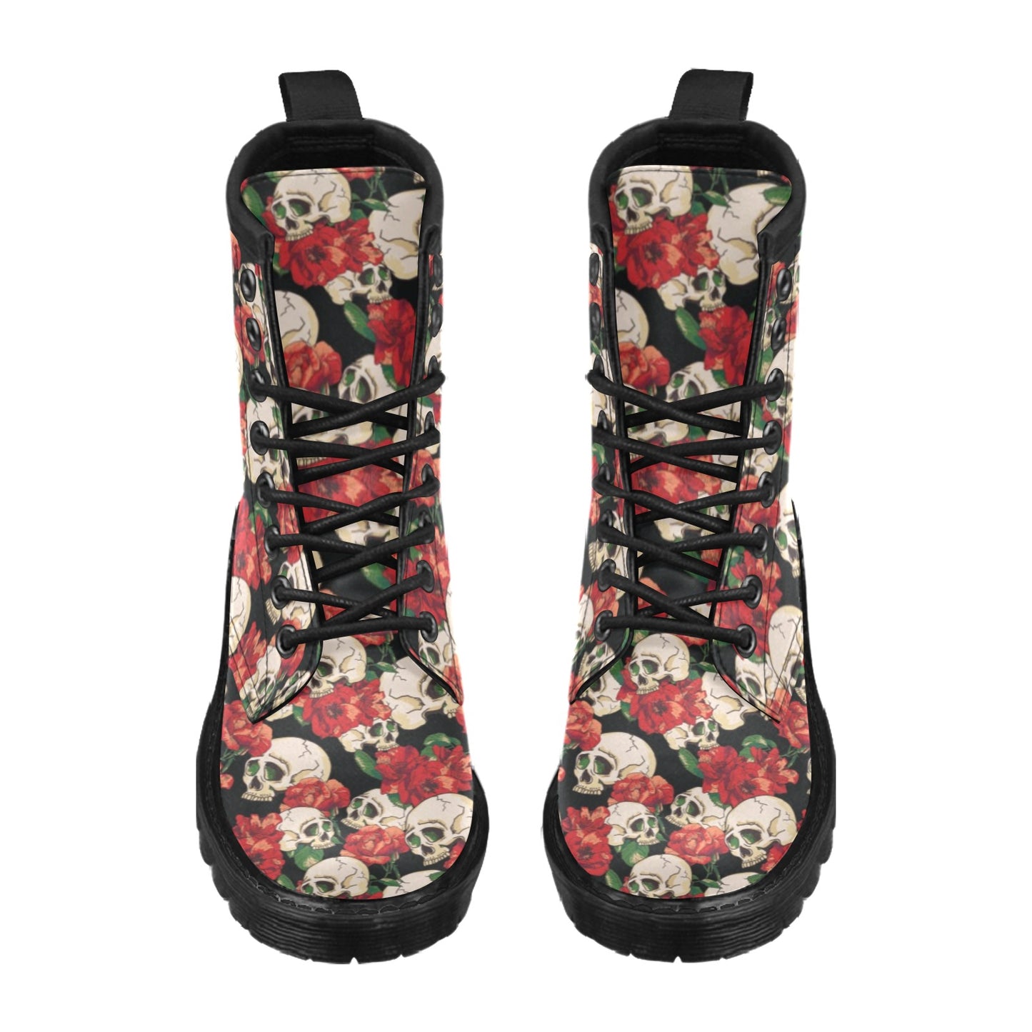 Skull Red Rose Women's Boots