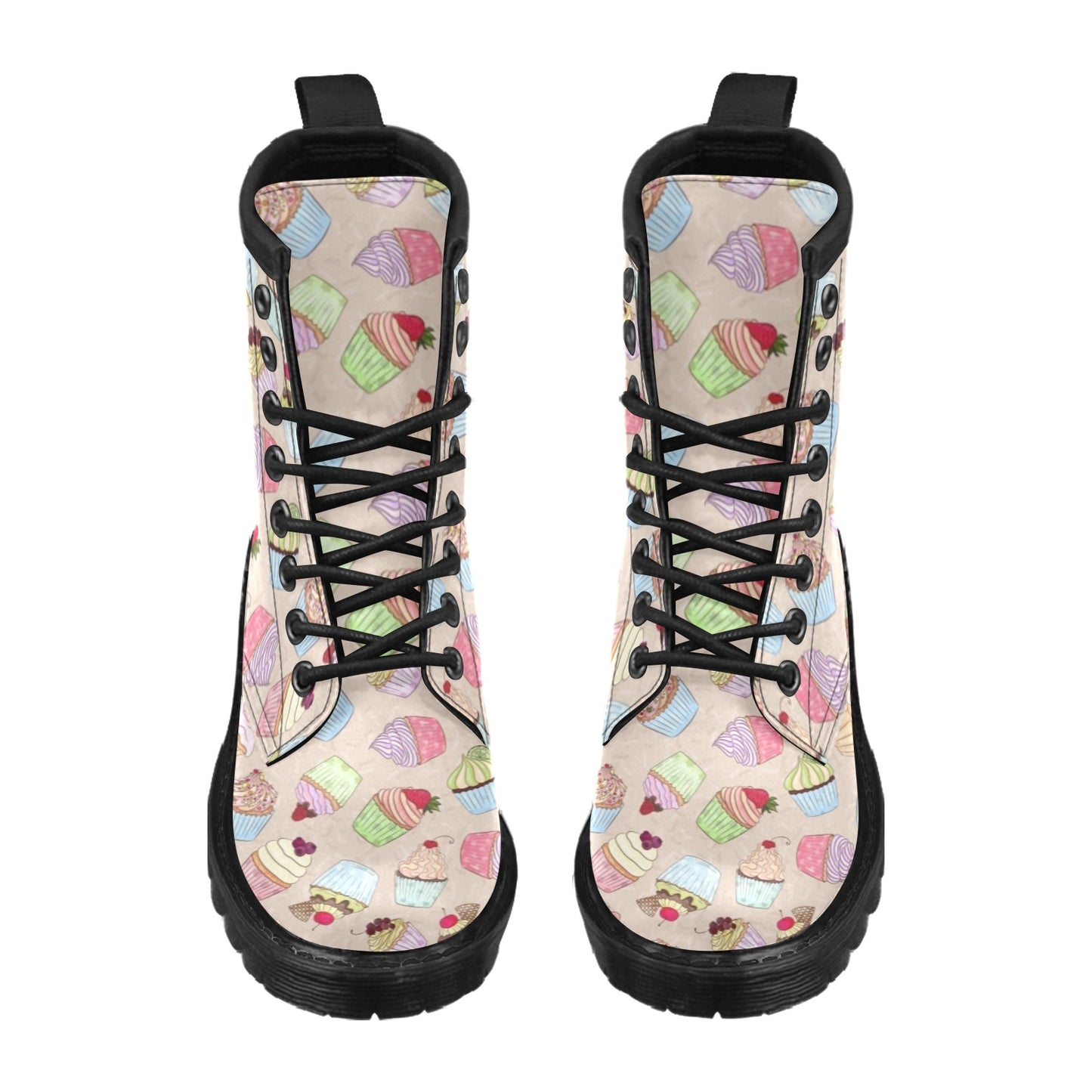 Cupcake Pattern Print Design CP06 Women's Boots