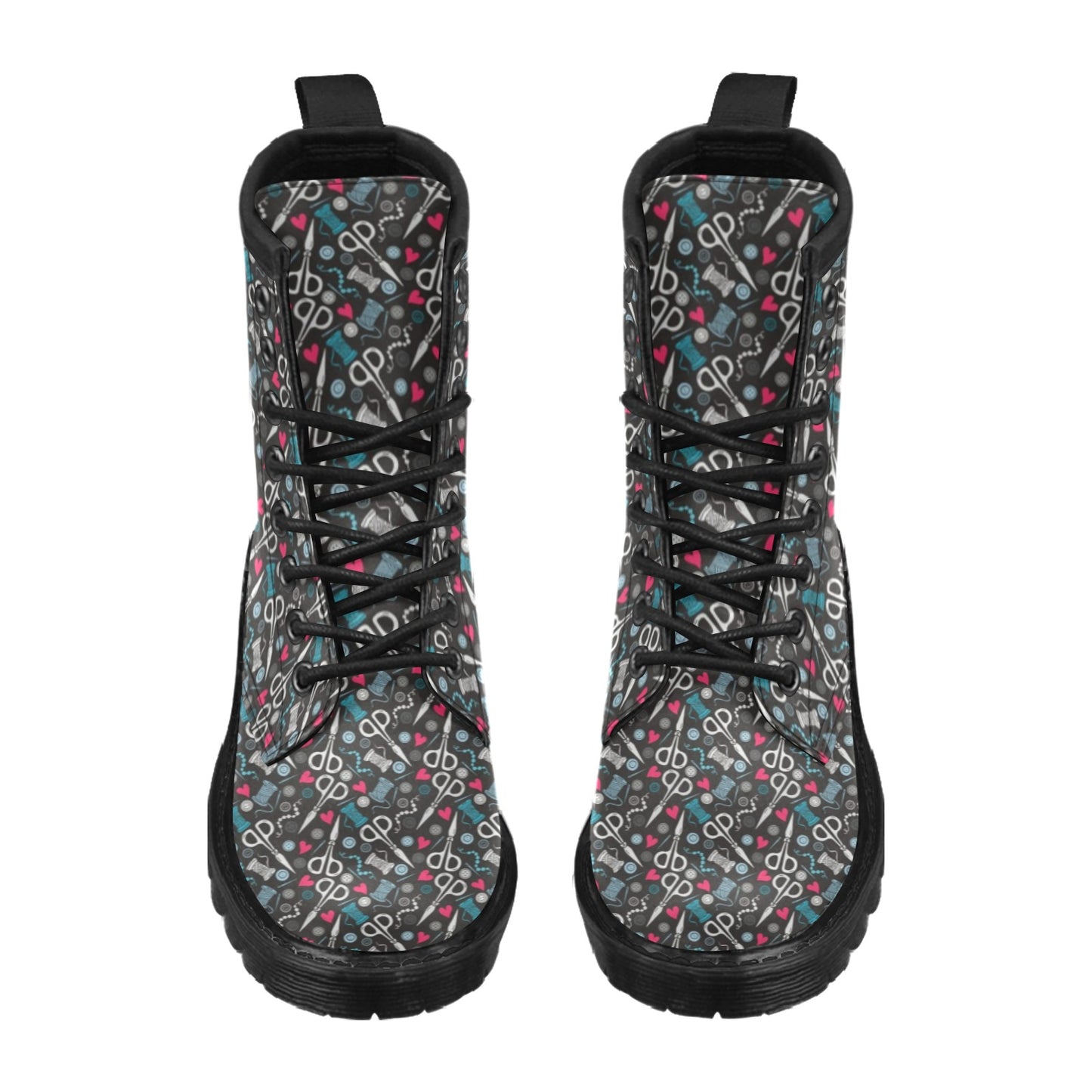 Sewing Equipment Print Design LKS305 Women's Boots