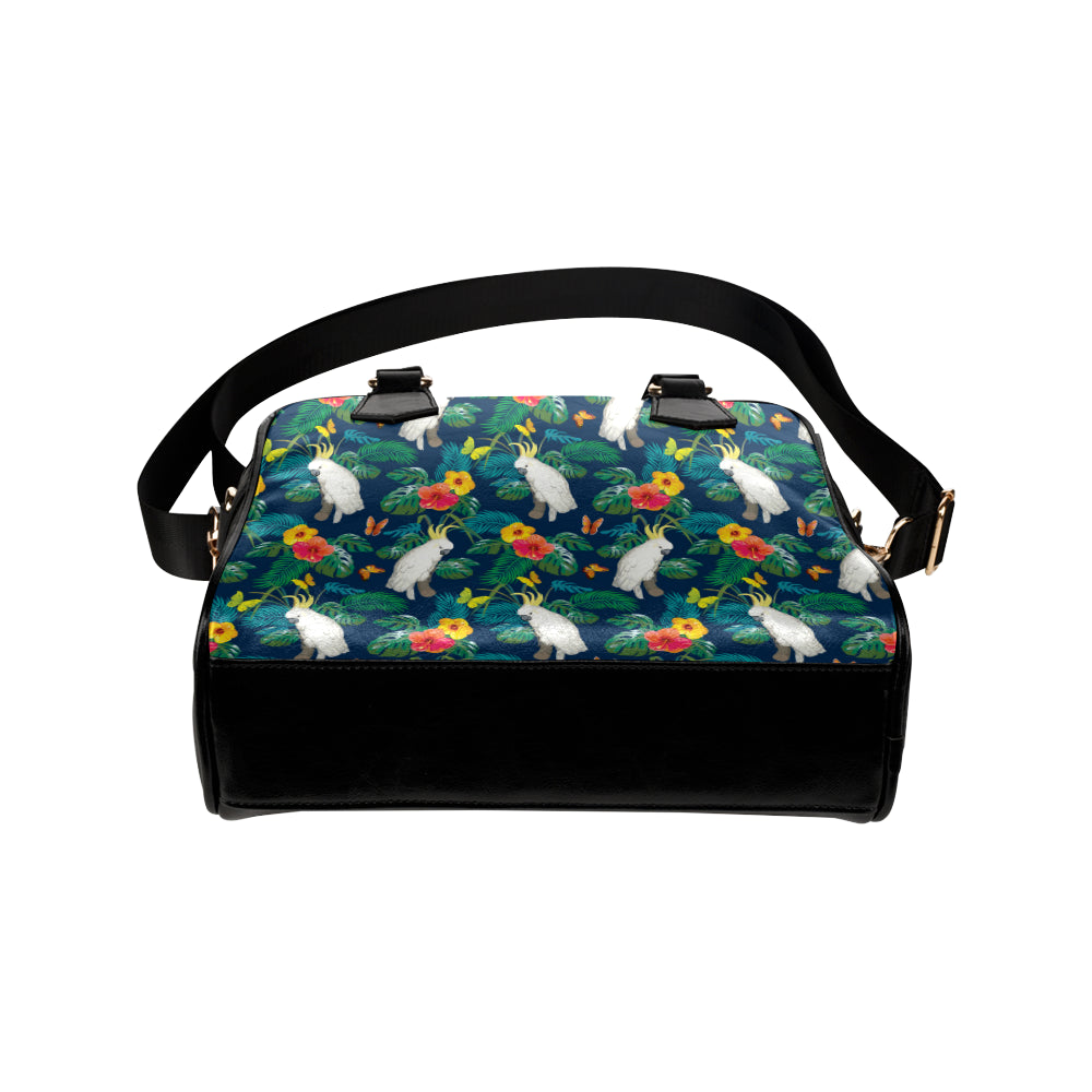 Cockatoo Tropical Pattern Print Design 02 Shoulder Handbag