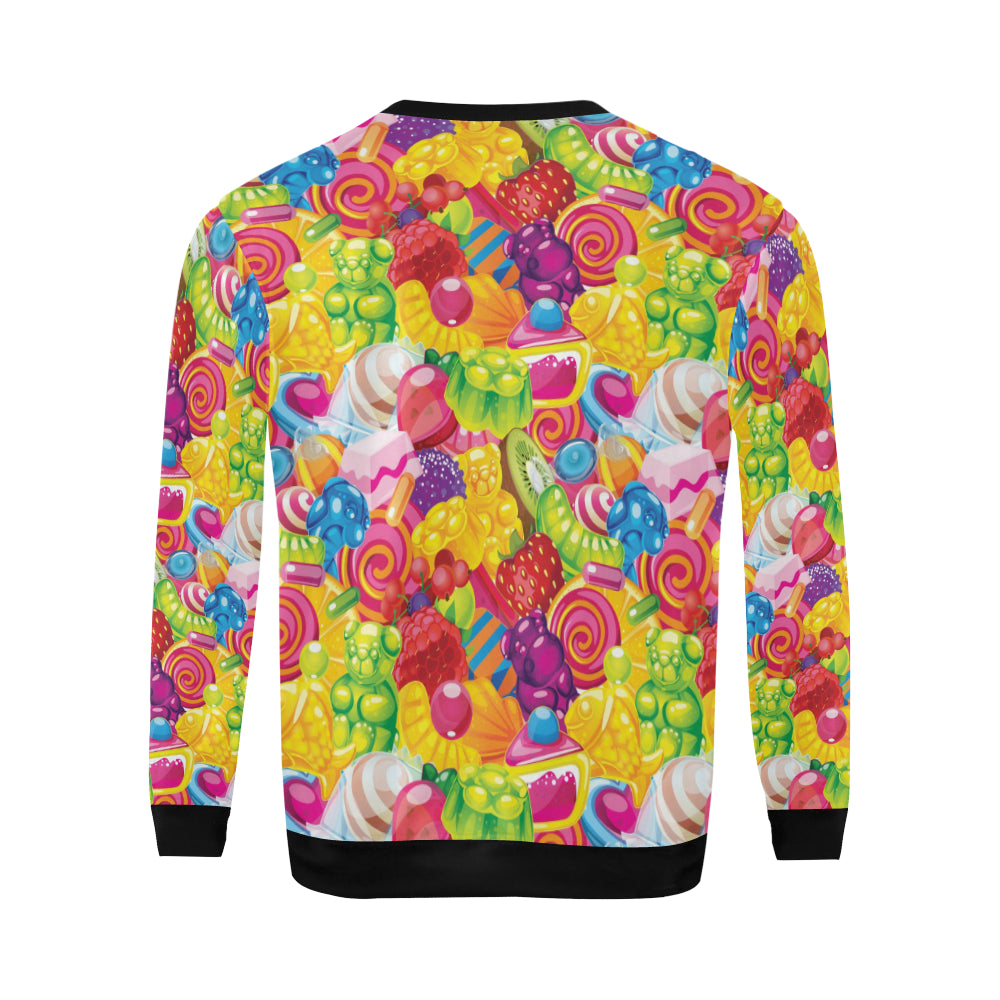 Candy Pattern Print Design CA01 Men Long Sleeve Sweatshirt