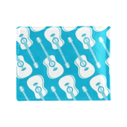 Acoustic Guitar Print Design LKS404 Men's ID Card Wallet
