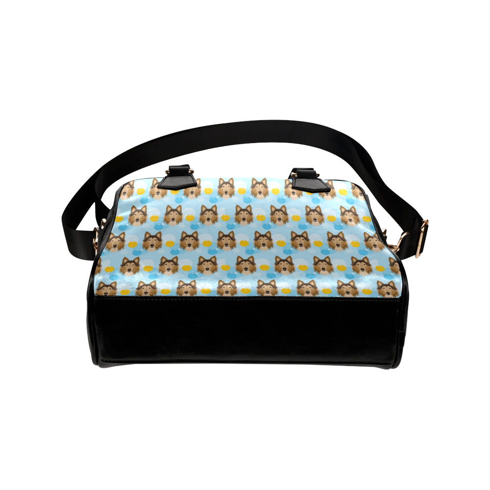 Collies Pattern Print Design 02 Shoulder Handbag