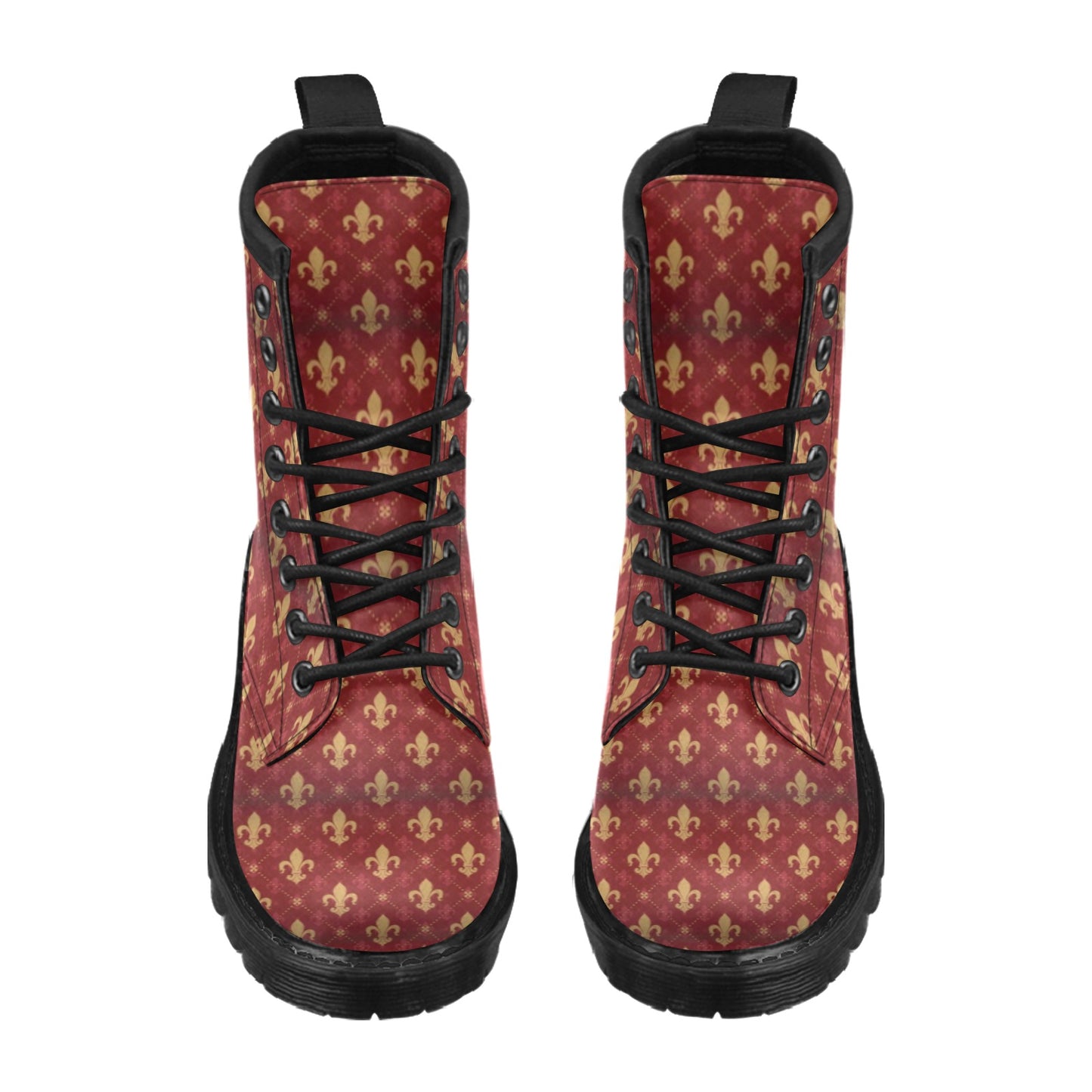 Fleur De Lis Print Design LKS401 Women's Boots