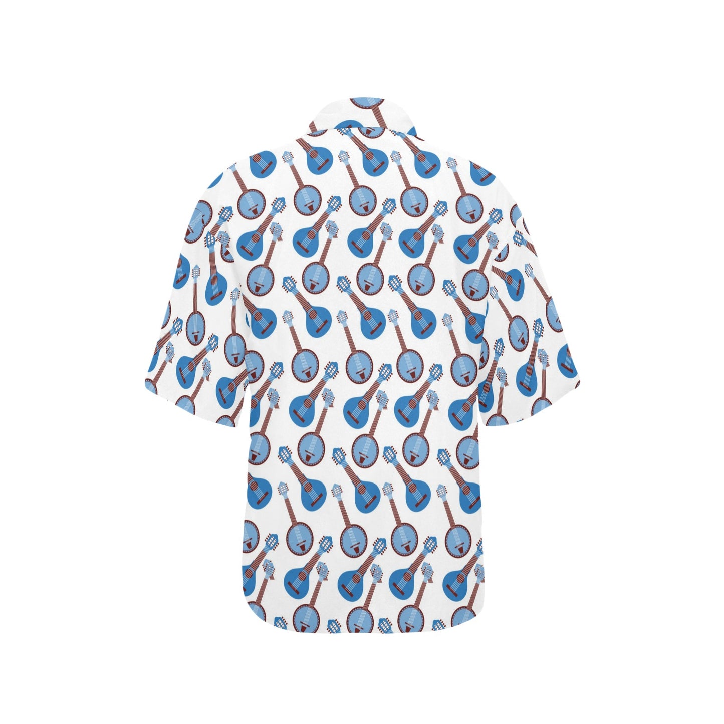 Banjo Print Design LKS401 Women's Hawaiian Shirt