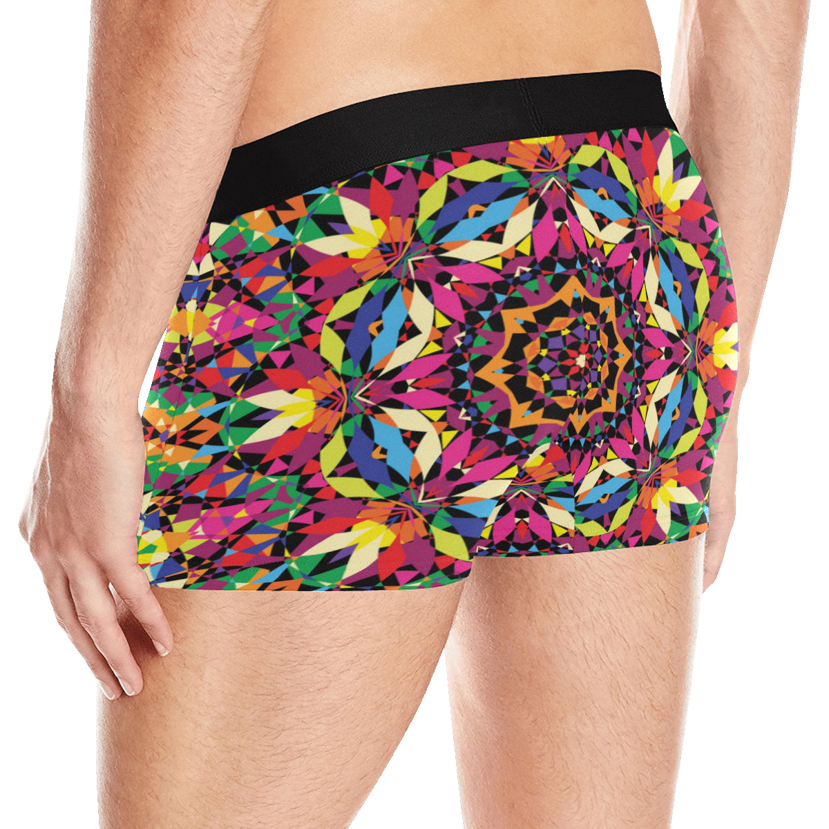 Kaleidoscope Pattern Print Design 02 Men's Boxer Briefs