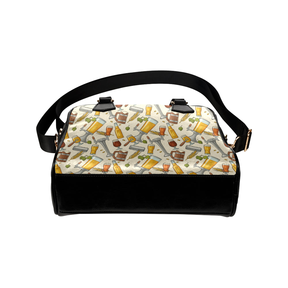Beer Pattern Print Design 05 Shoulder Handbag