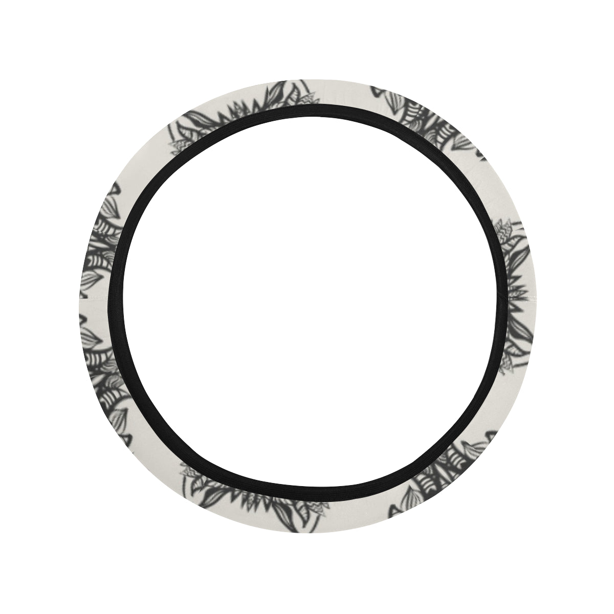 Native Indian Wolf Steering Wheel Cover with Elastic Edge