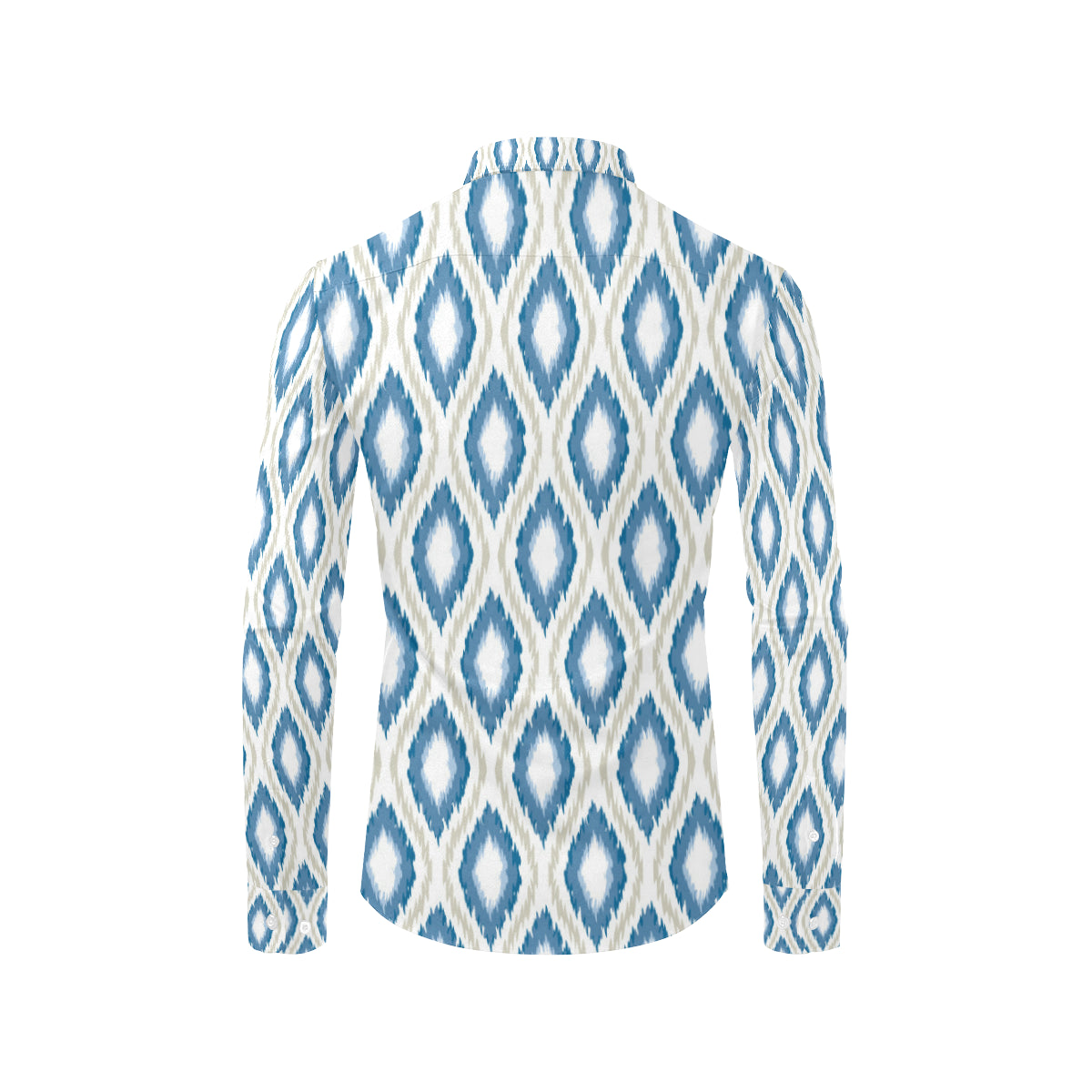 Ikat Pattern Print Design 02 Men's Long Sleeve Shirt