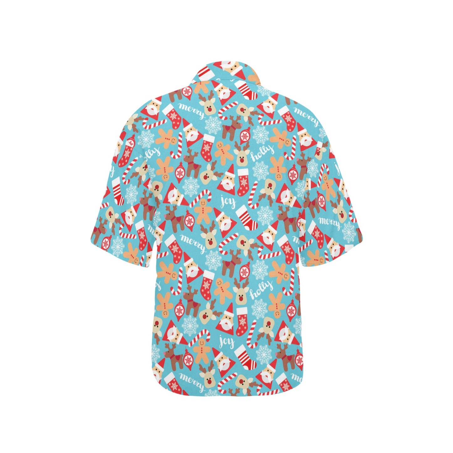 Santa Christmas Themed Print Design LKS306 Women's Hawaiian Shirt