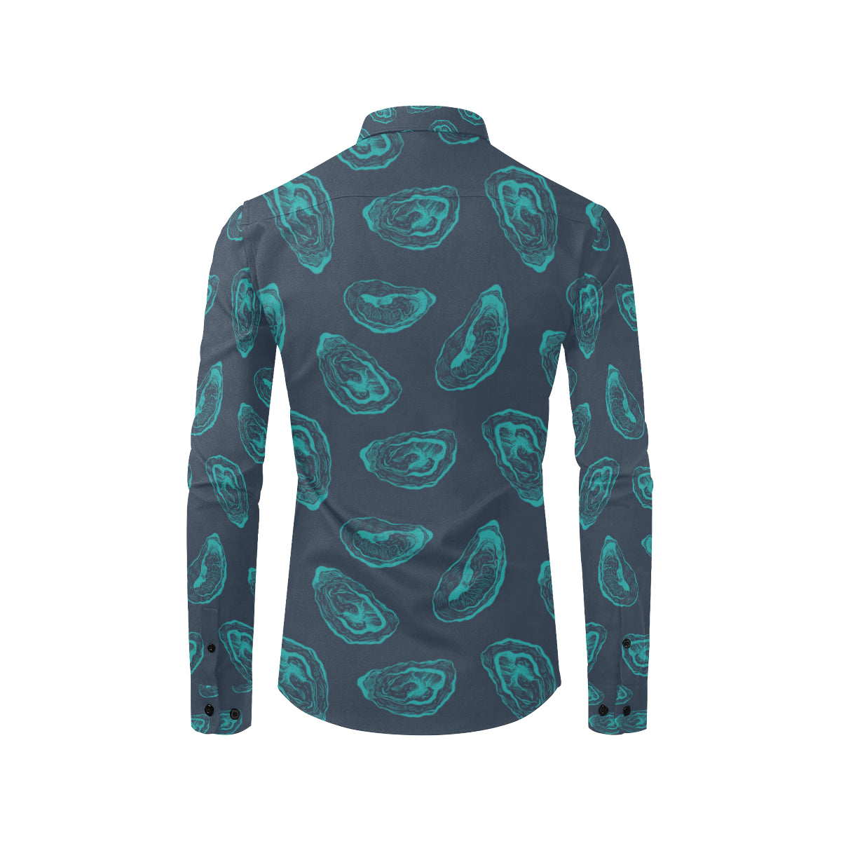 Oyster Pattern Print Design 01 Men's Long Sleeve Shirt