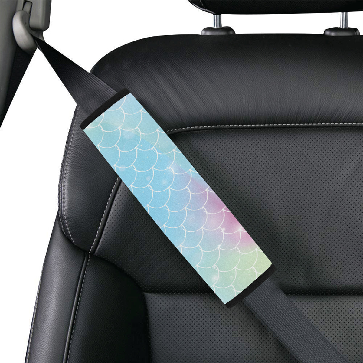 Rainbow Pattern Print Design A06 Car Seat Belt Cover