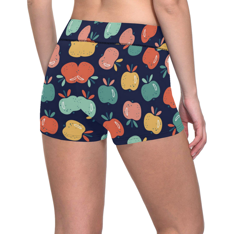 Apple Pattern Print Design AP09 Yoga Shorts