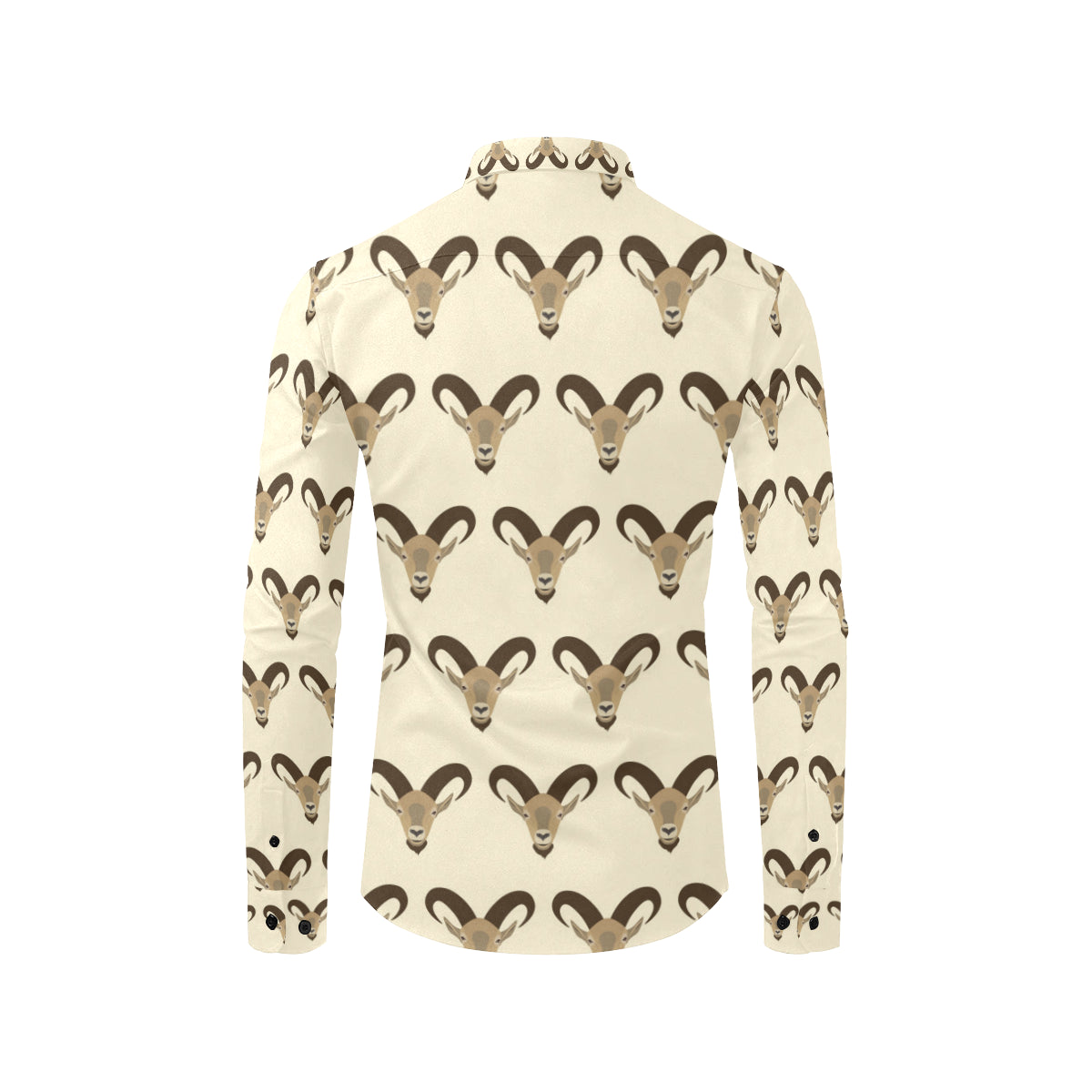 Goat Pattern Print Design 01 Men's Long Sleeve Shirt