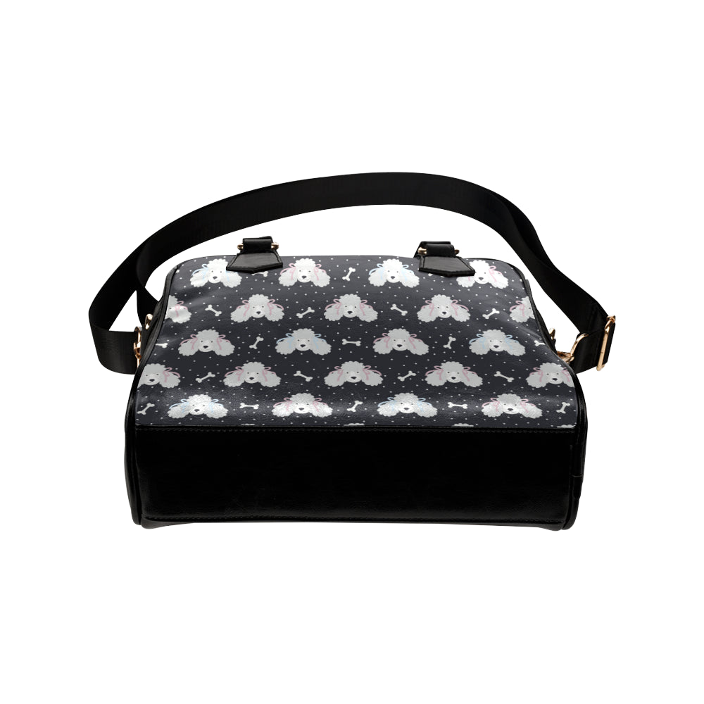 Poodle Pattern Print Design A03 Shoulder Handbag