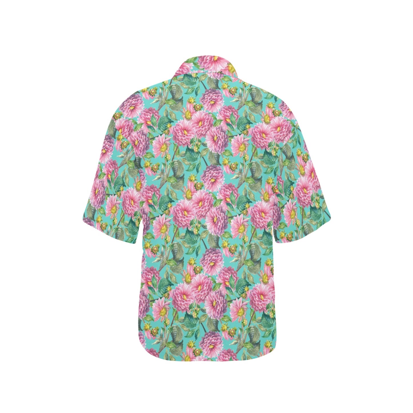 Dahlia Pattern Print Design DH07 Women's Hawaiian Shirt
