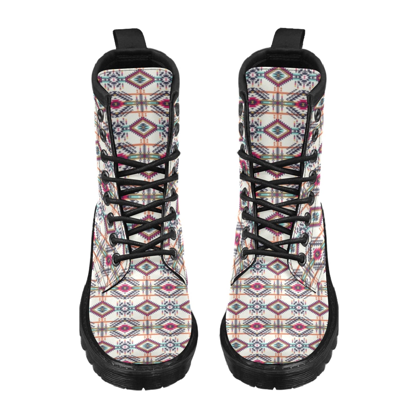 Indian Navajo Art Themed Design Print Women's Boots